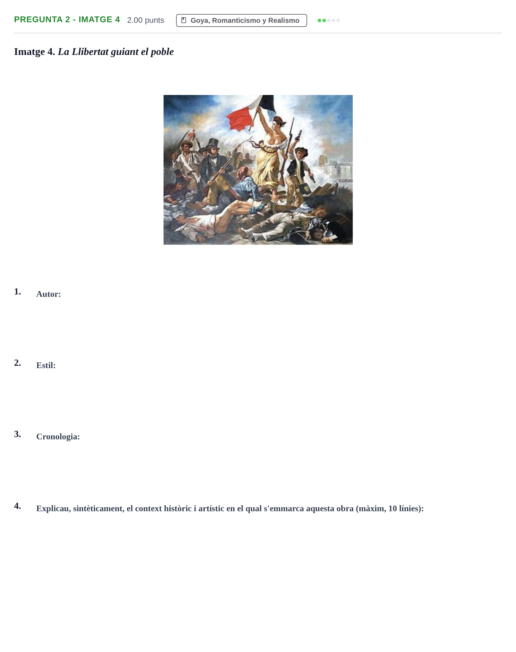 Enunciado: Pregunta 2 - Imatge 4 · Historia del Arte PAU Baleares Extraordinaria 2025