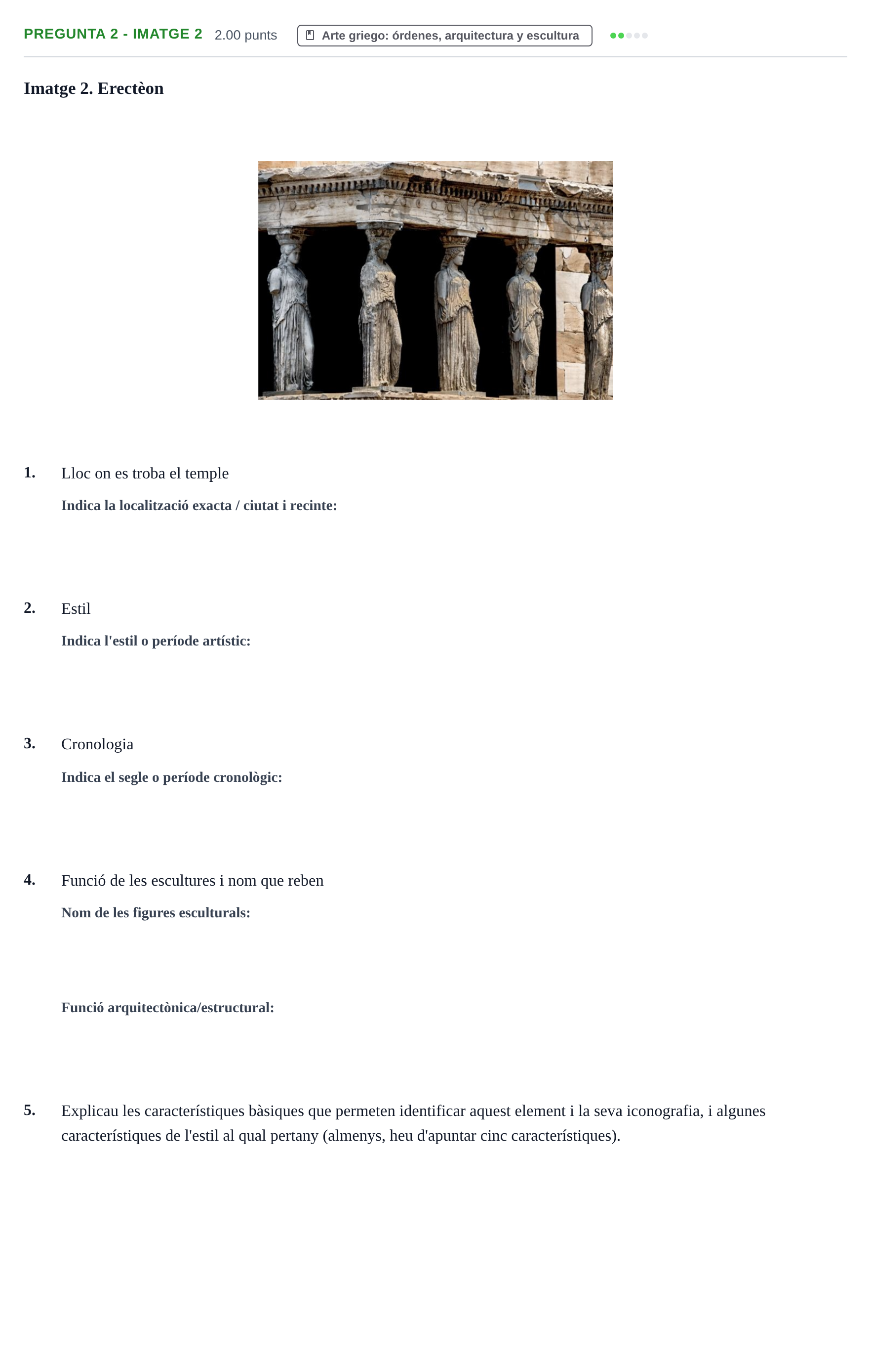 Enunciado: Pregunta 2 - Imatge 2 · Historia del Arte PAU Baleares Ordinaria 2025