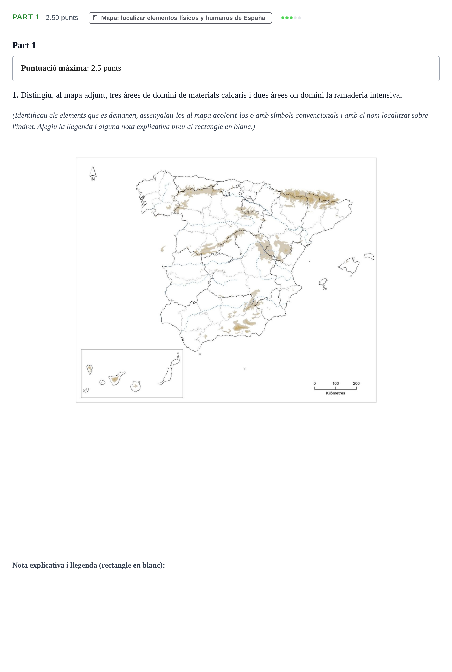 Enunciado: Part 1 · Geografía PAU Baleares Ordinaria 2025