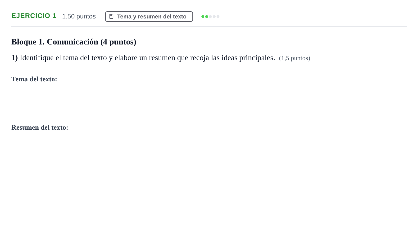 Enunciado: Problema 1 · Lengua Castellana y Literatura II PAU Baleares Ordinaria 2025