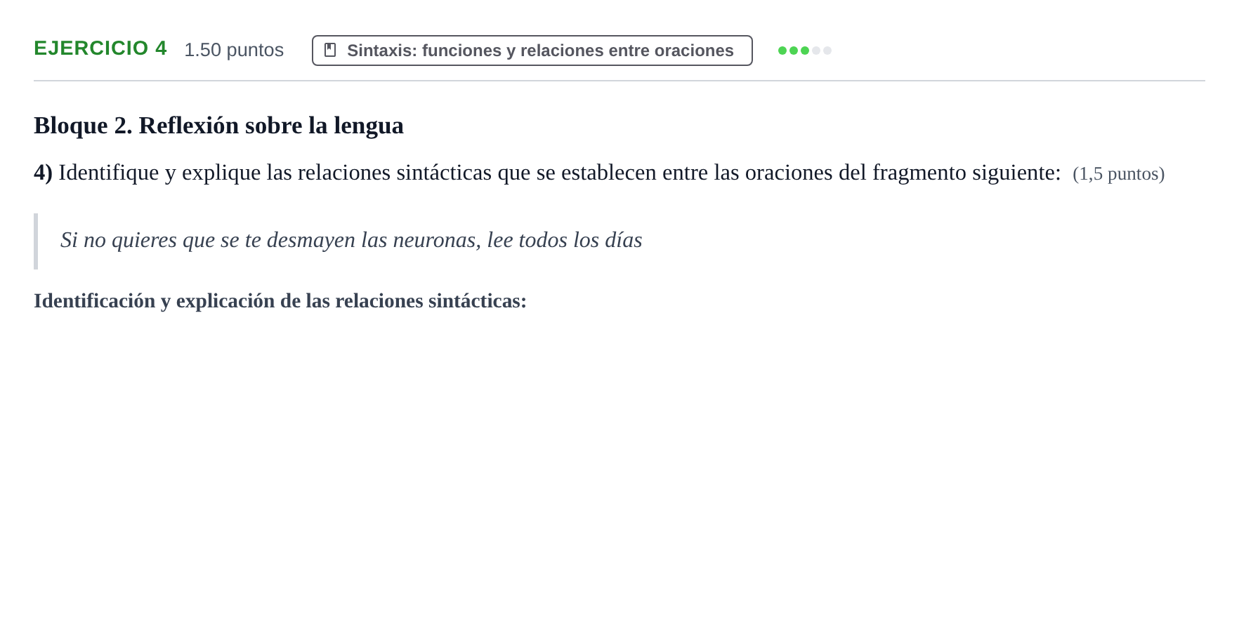 Enunciado: Problema 4 · Lengua Castellana y Literatura II PAU Baleares Ordinaria 2025