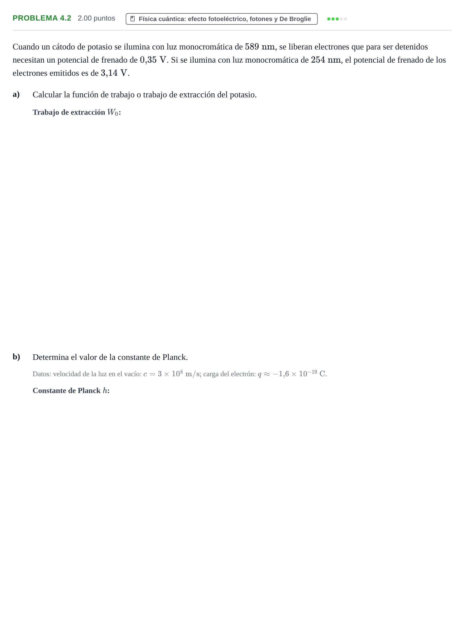 Enunciado: Problema 4.2 · Física PAU La Rioja Extraordinaria 2026