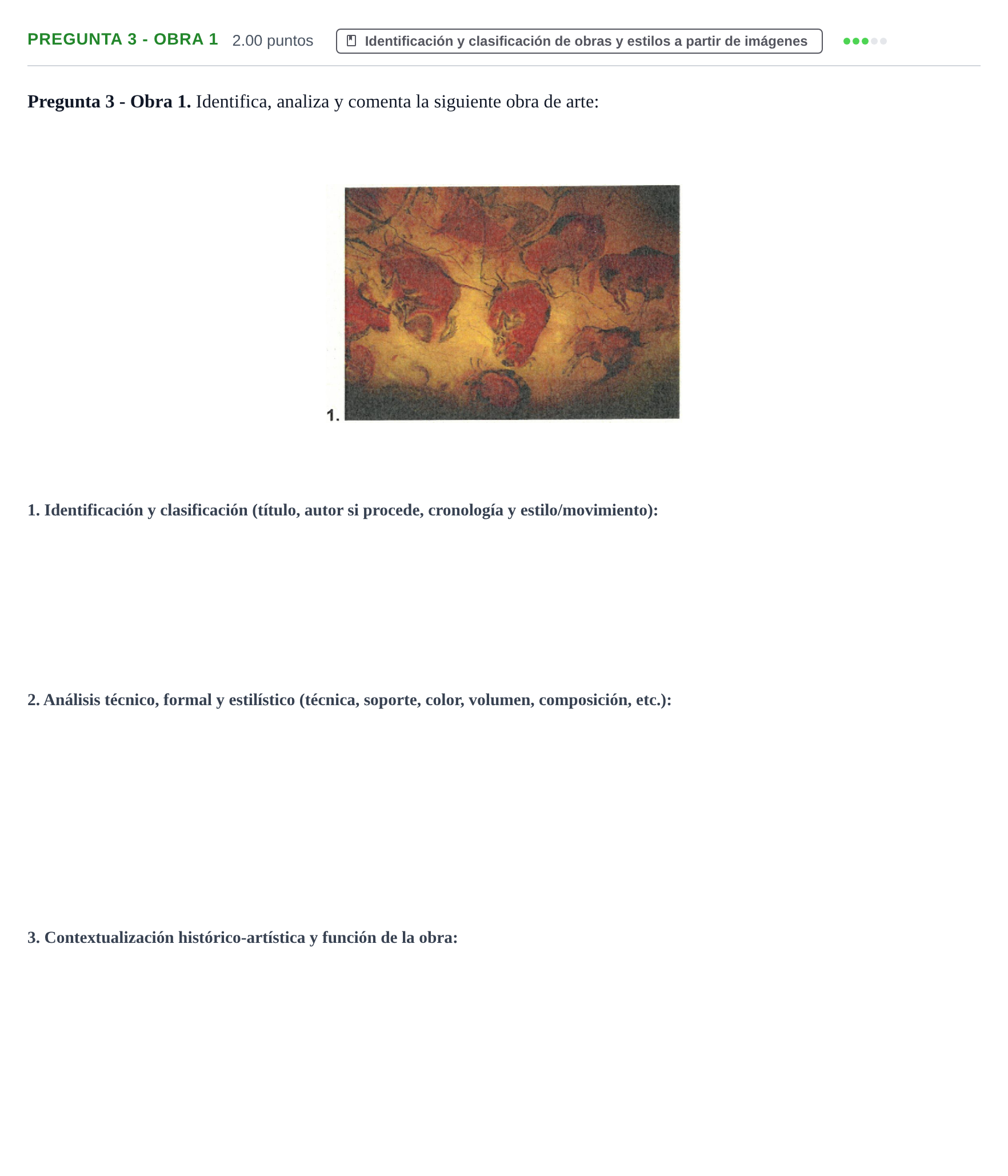 Enunciado: Pregunta 3 - Obra 1 · Historia del Arte PAU La Rioja Extraordinaria 2026
