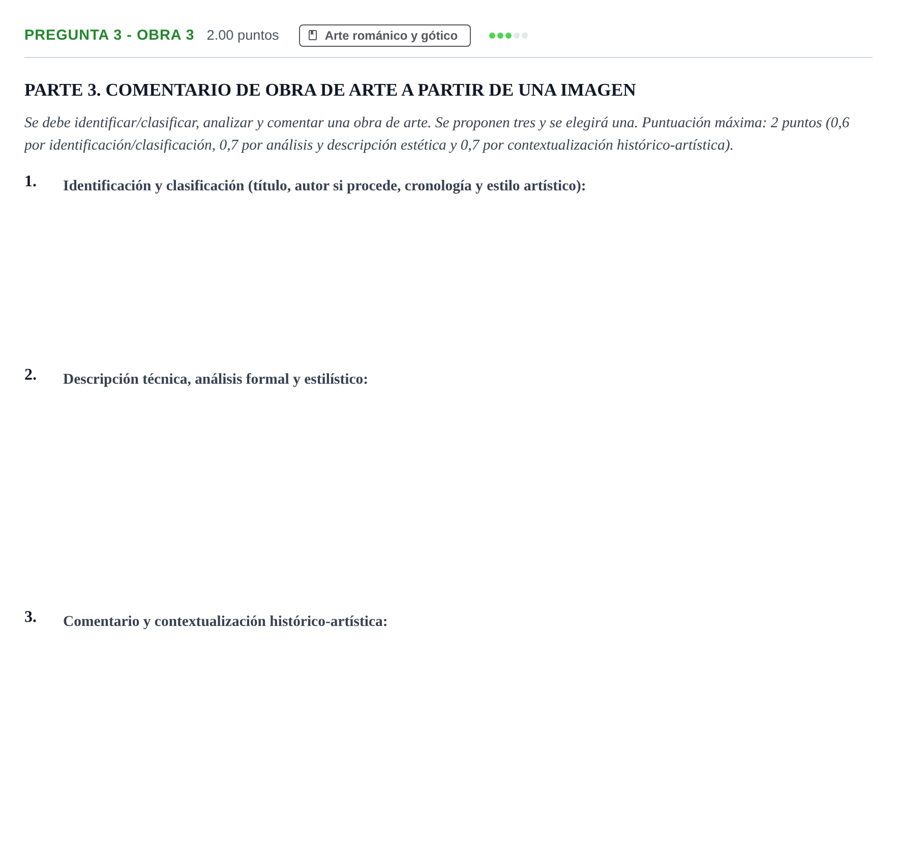 Enunciado: Pregunta 3 - Obra 3 · Historia del Arte PAU La Rioja Extraordinaria 2026