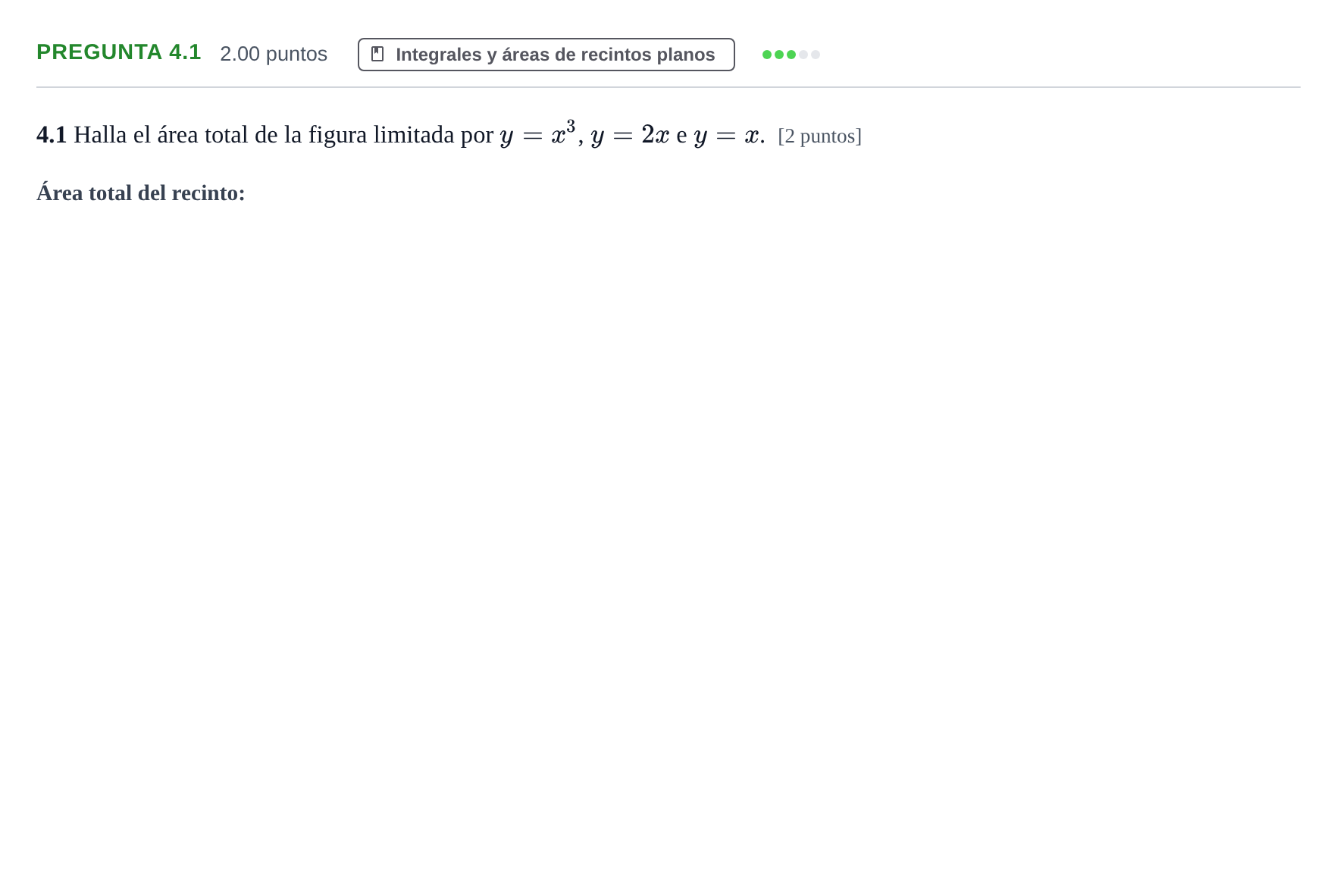 Enunciado: Pregunta 4.1 · Matemáticas II PAU La Rioja Extraordinaria 2026