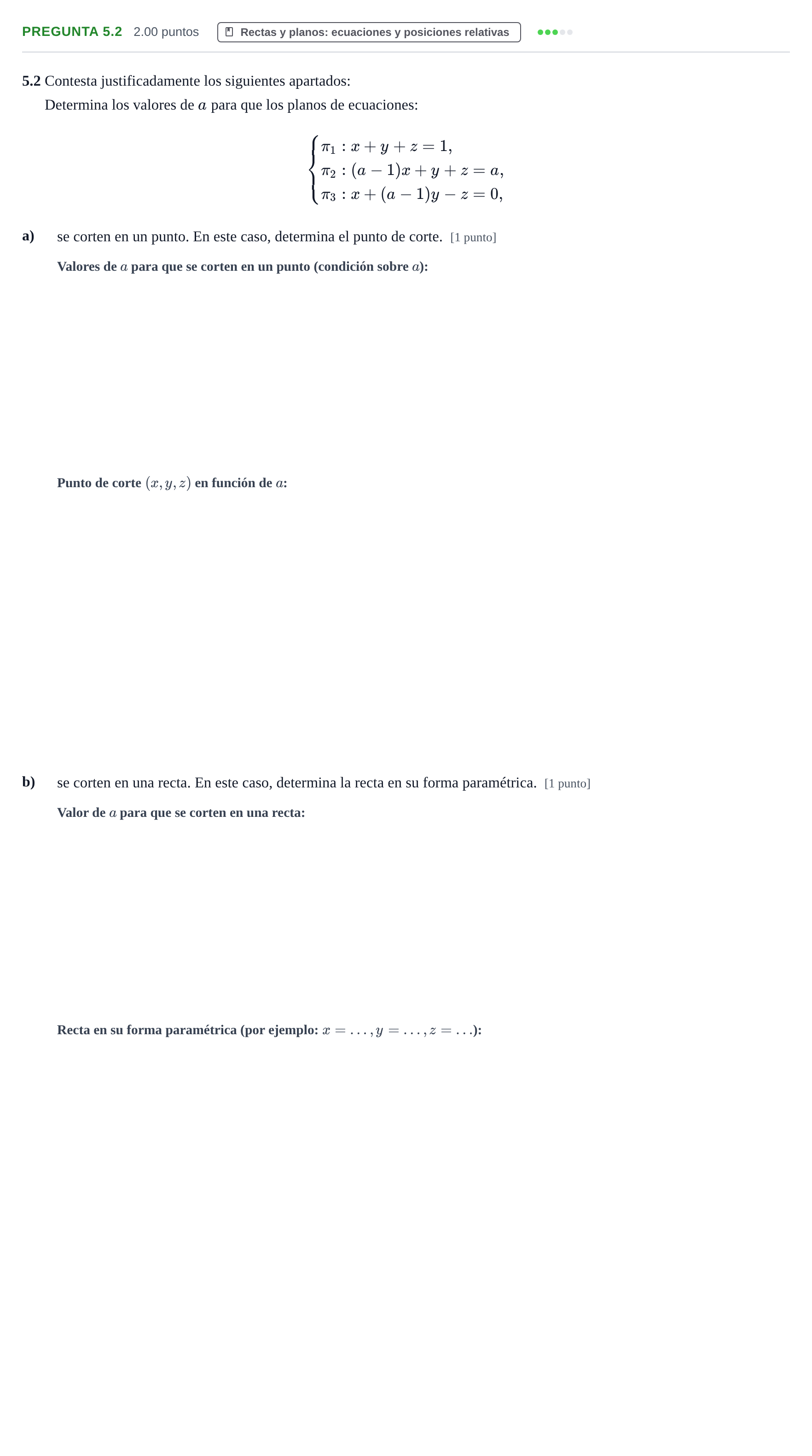 Enunciado: Pregunta 5.2 · Matemáticas II PAU La Rioja Extraordinaria 2026