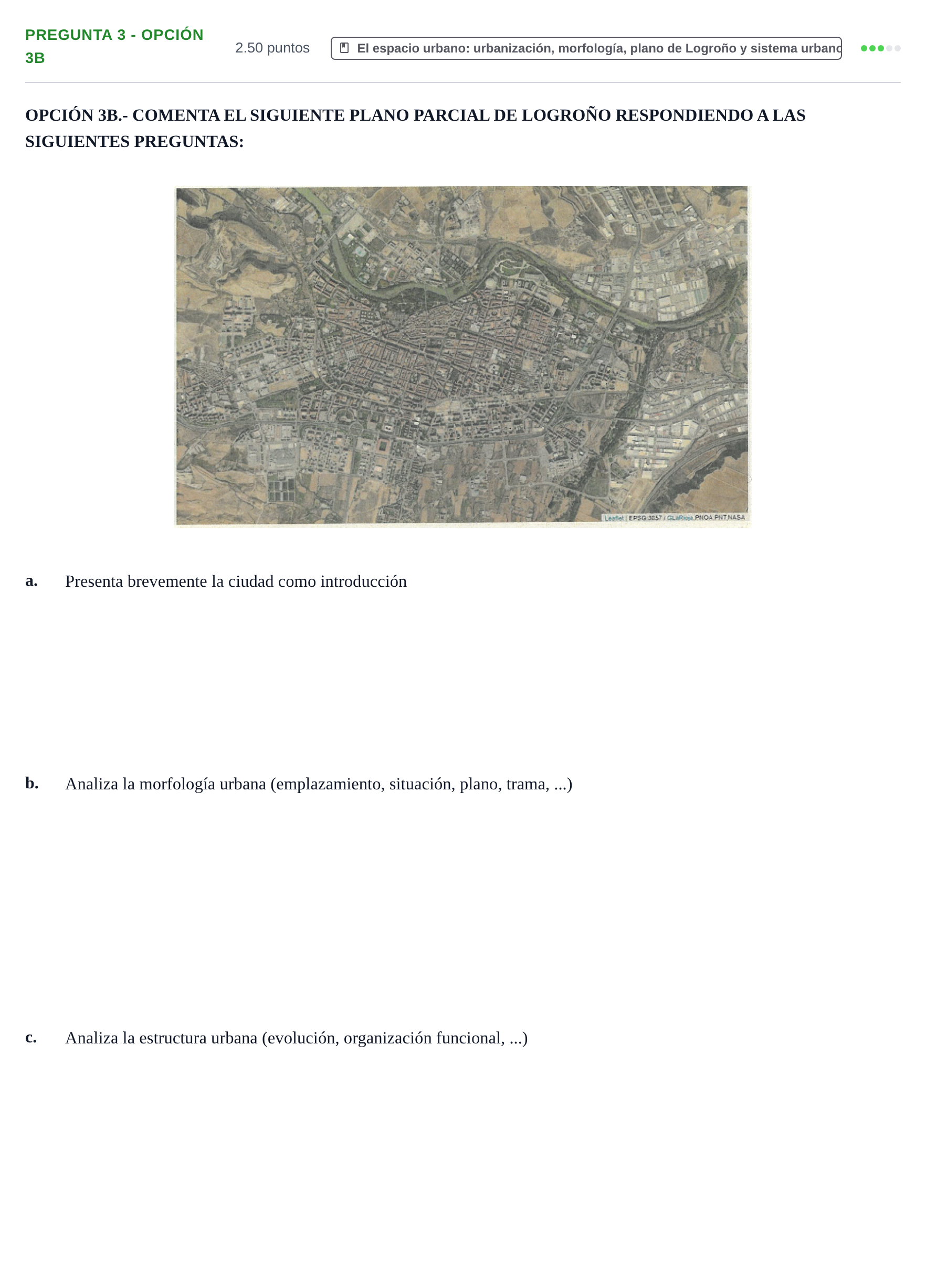 Enunciado: Pregunta 3 - Opción 3B · Geografía PAU La Rioja Extraordinaria 2026