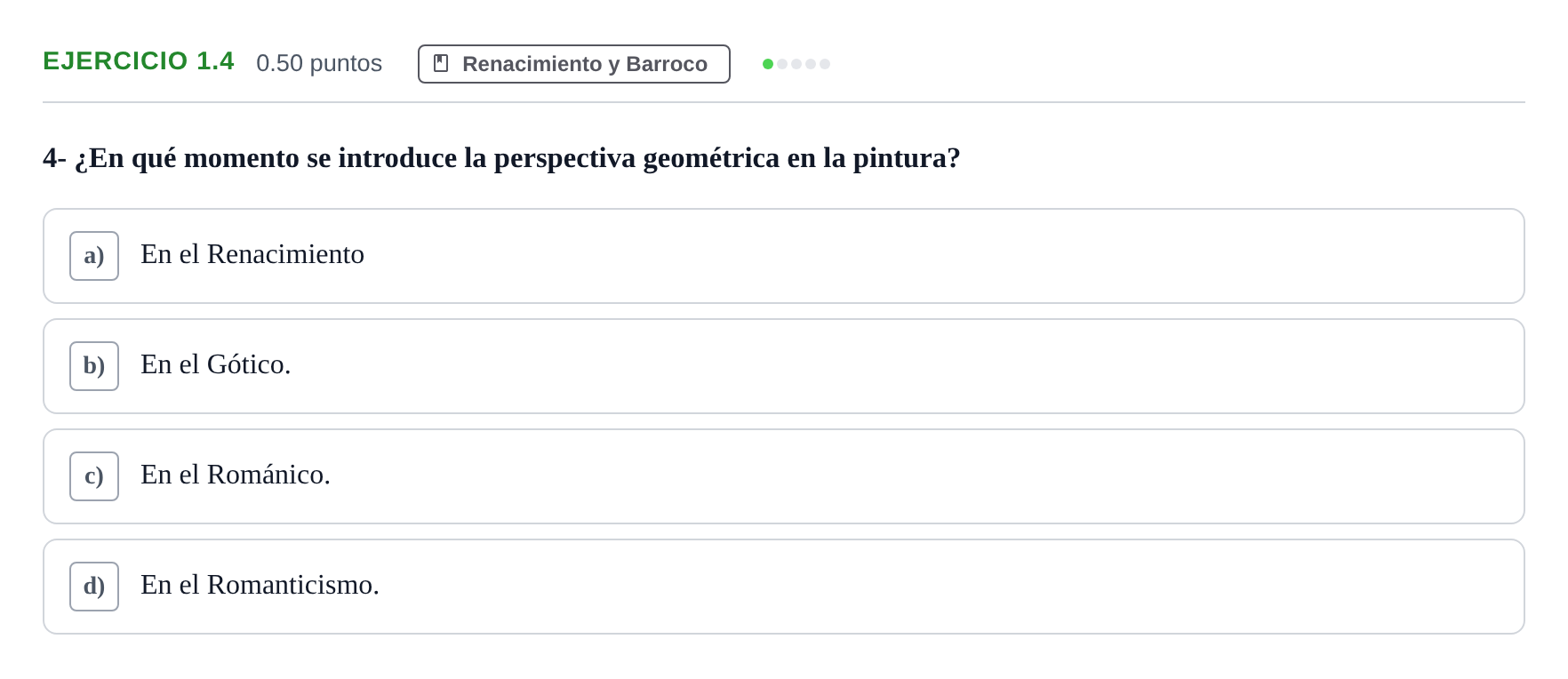 Enunciado: Ejercicio 1.4 · Fundamentos Artísticos PAU La Rioja Extraordinaria 2026