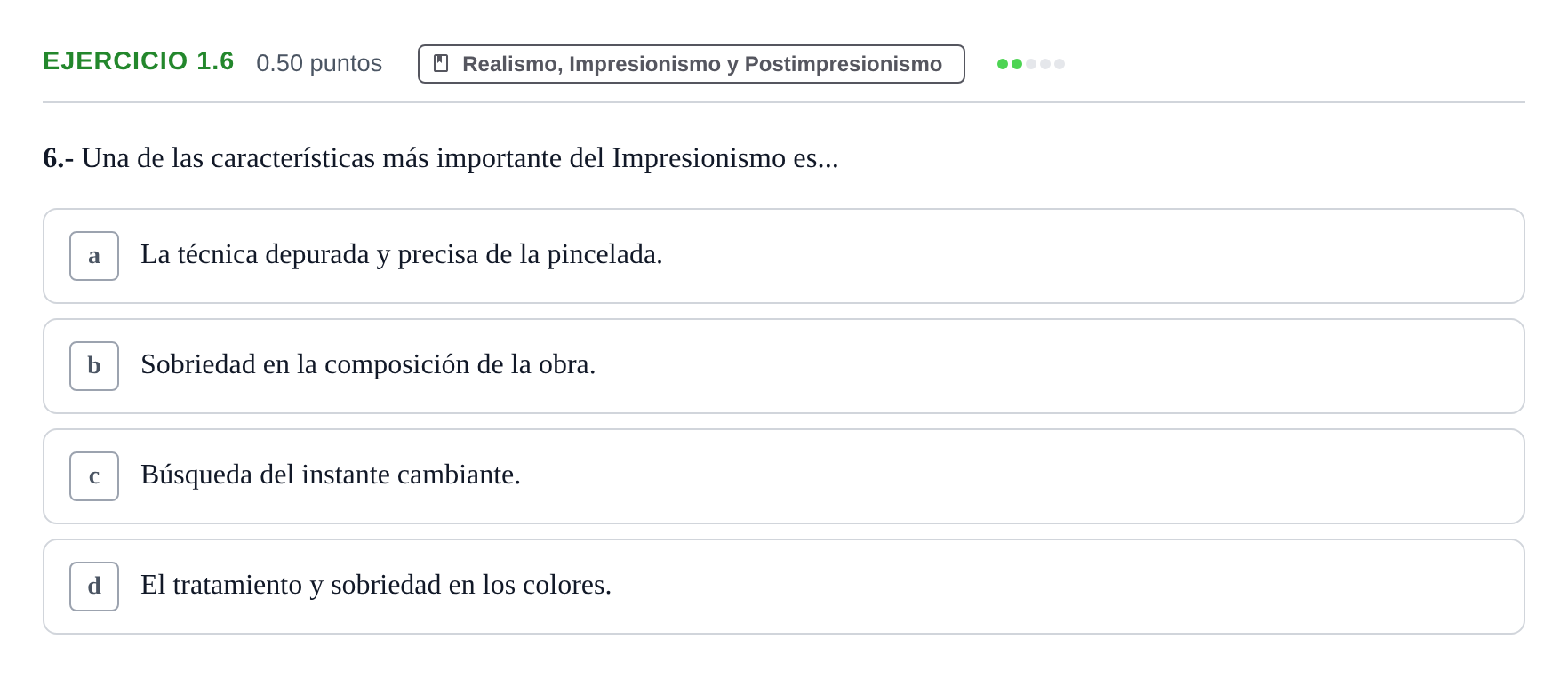 Enunciado: Ejercicio 1.6 · Fundamentos Artísticos PAU La Rioja Extraordinaria 2026