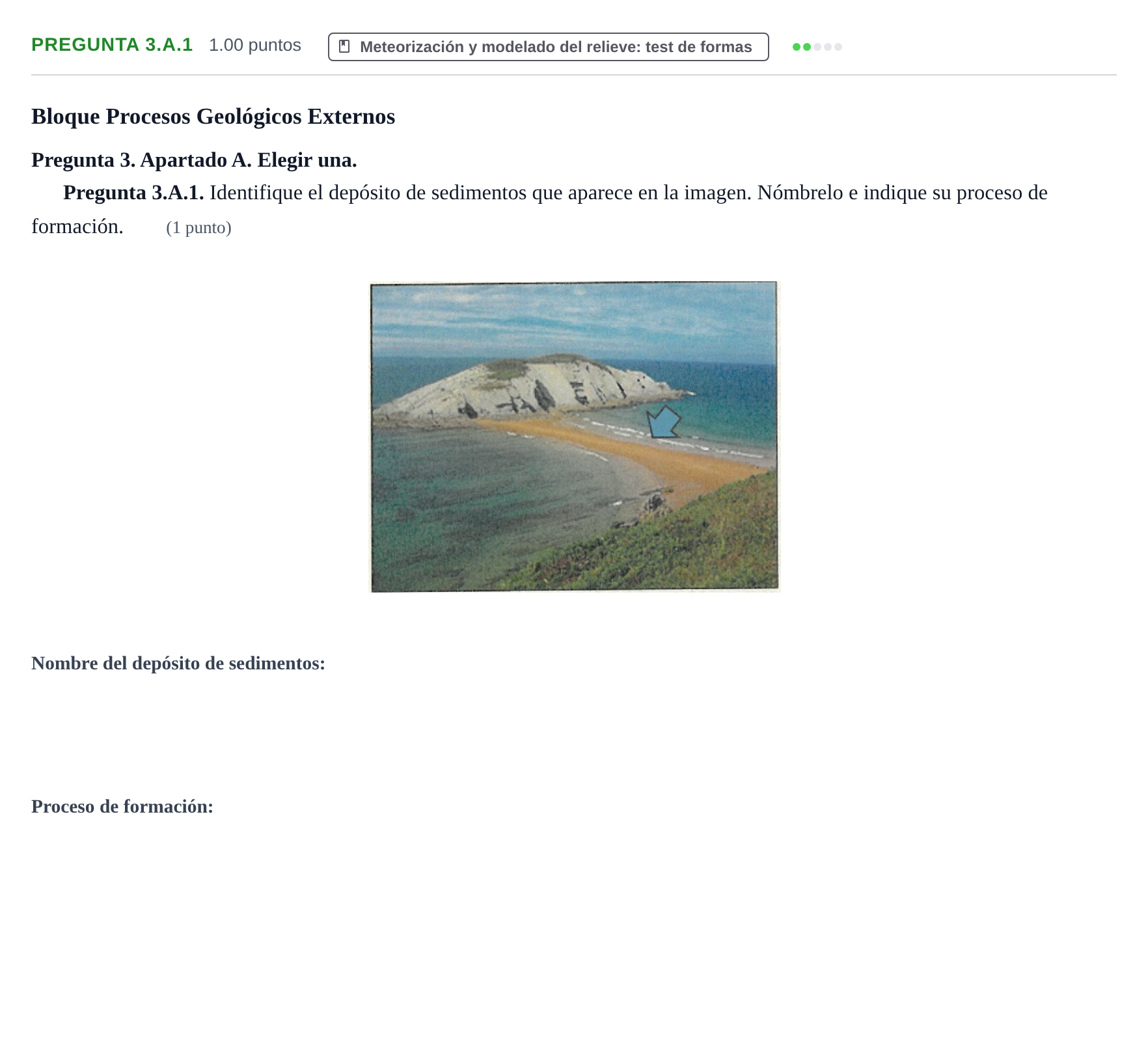 Enunciado: Pregunta 3.A.1 · Geología y Ciencias Ambientales PAU La Rioja Extraordinaria 2026