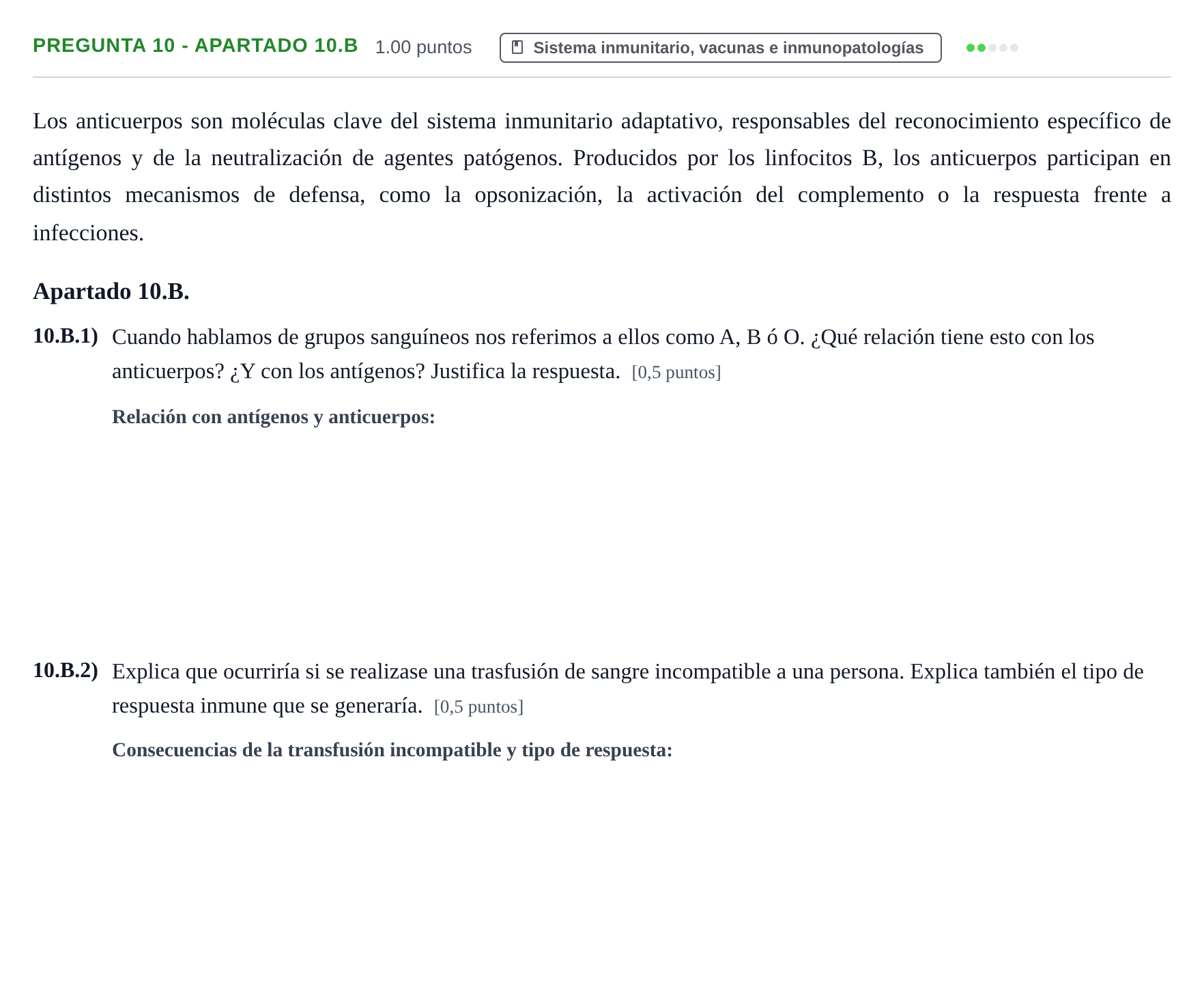 Enunciado: Pregunta 10 - Apartado 10.B · Biología PAU La Rioja Ordinaria 2026