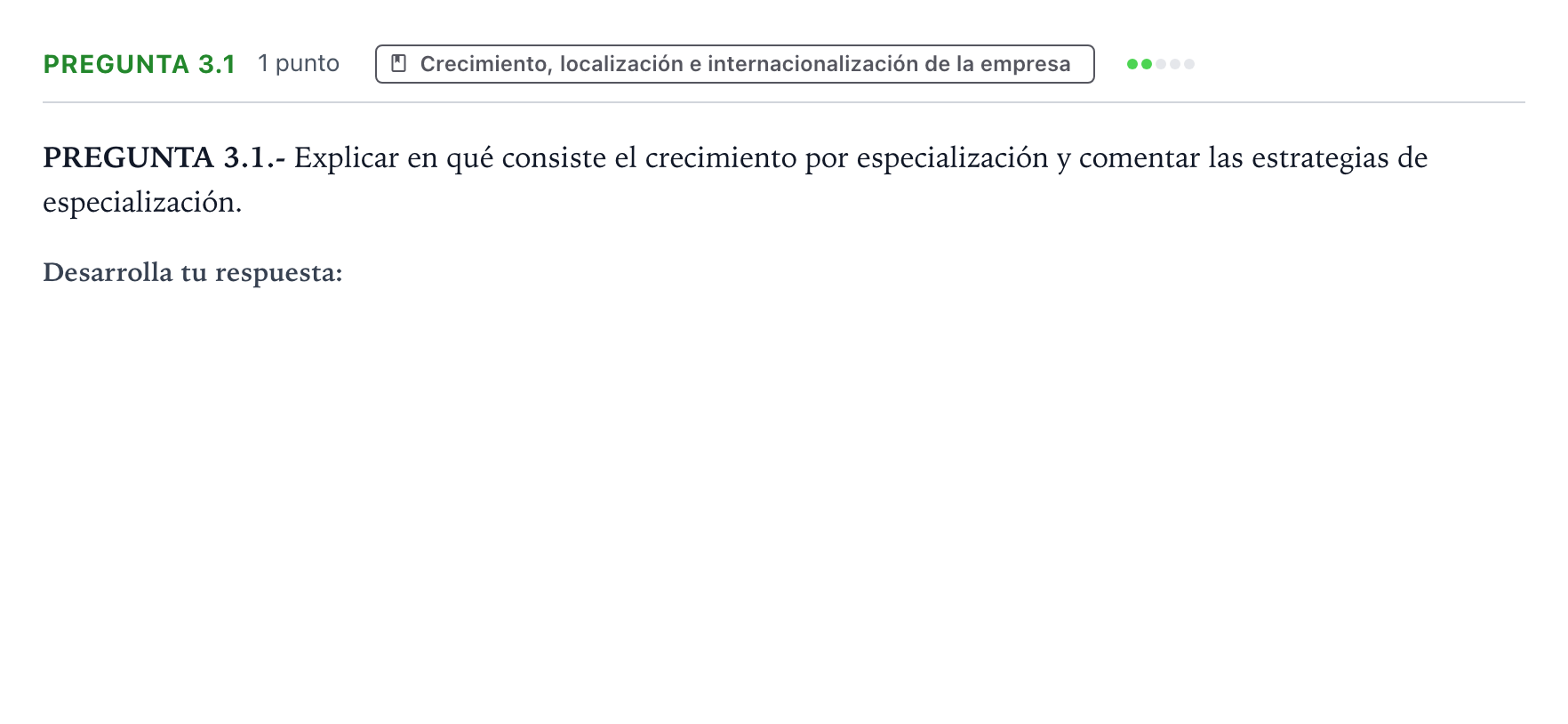 Enunciado: Pregunta 3.1 · Empresa y Diseño de Modelos de Negocio PAU La Rioja Ordinaria 2026