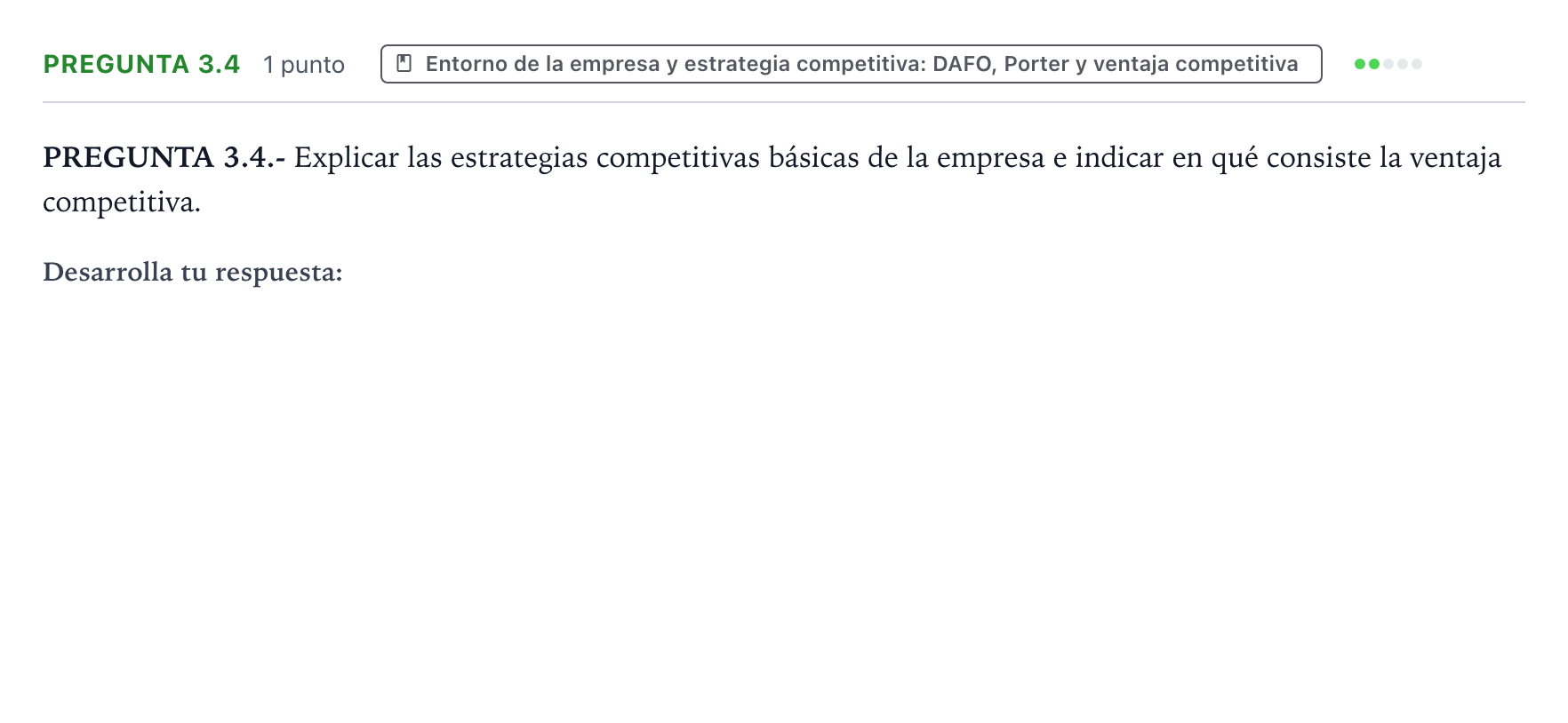 Enunciado: Pregunta 3.4 · Empresa y Diseño de Modelos de Negocio PAU La Rioja Ordinaria 2026