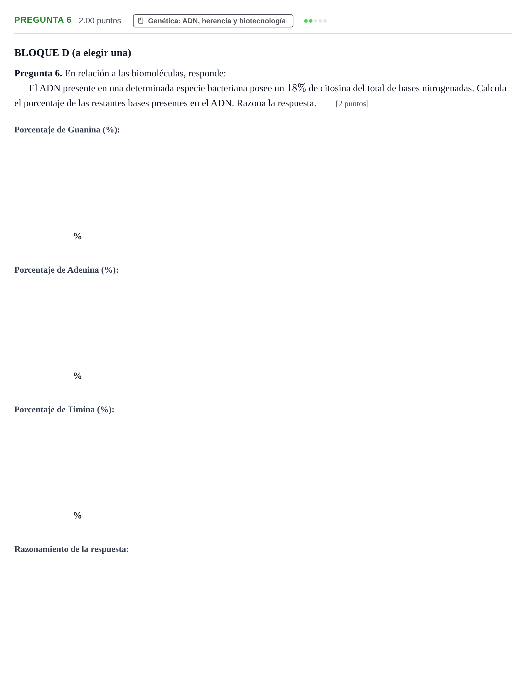 Enunciado: Pregunta 6 · Ciencias Generales PAU La Rioja Extraordinaria 2026