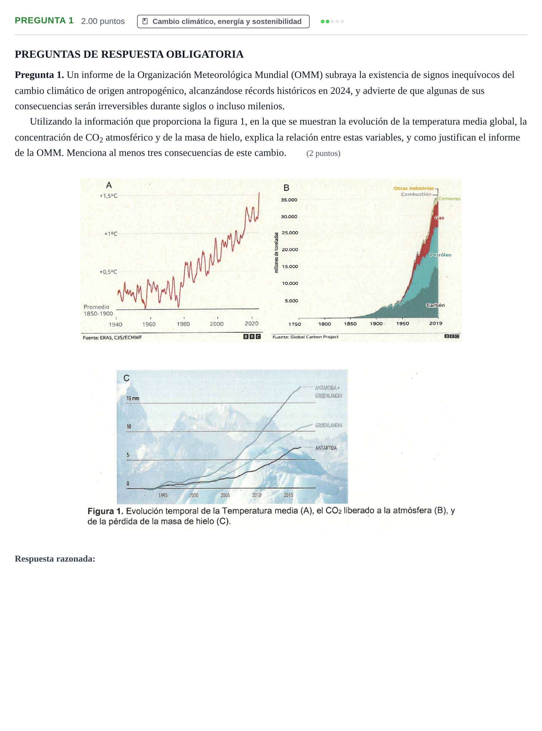 Enunciado: Pregunta 1 · Ciencias Generales PAU La Rioja Ordinaria 2026