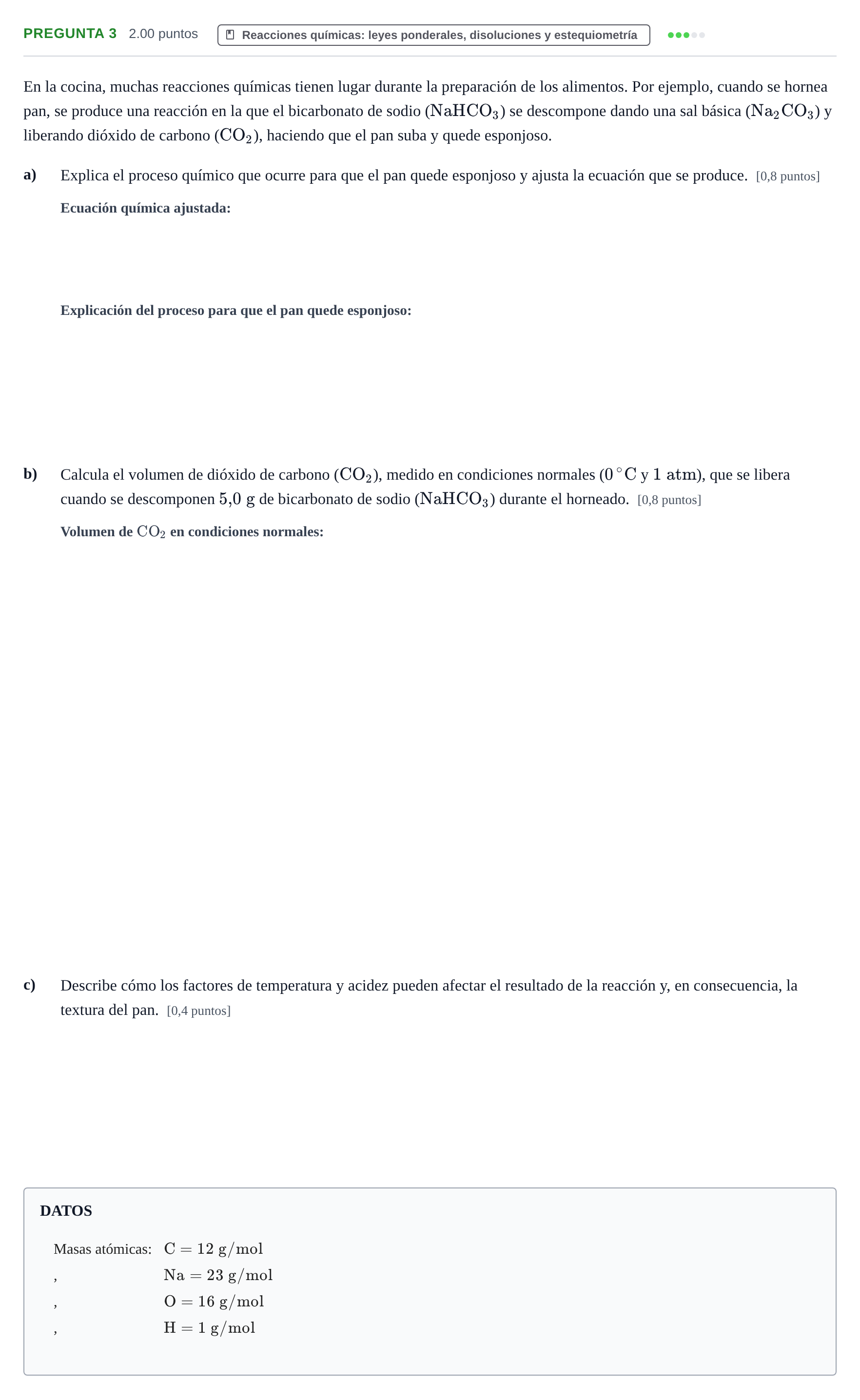 Enunciado: Pregunta 3 · Ciencias Generales PAU La Rioja Ordinaria 2026