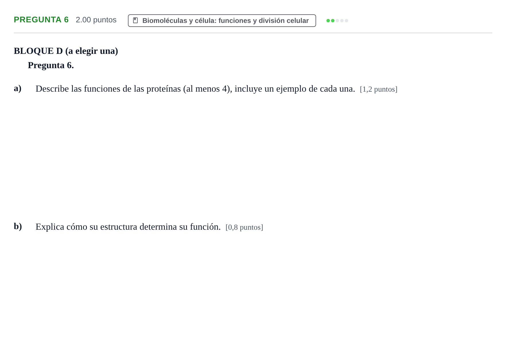 Enunciado: Pregunta 6 · Ciencias Generales PAU La Rioja Ordinaria 2026