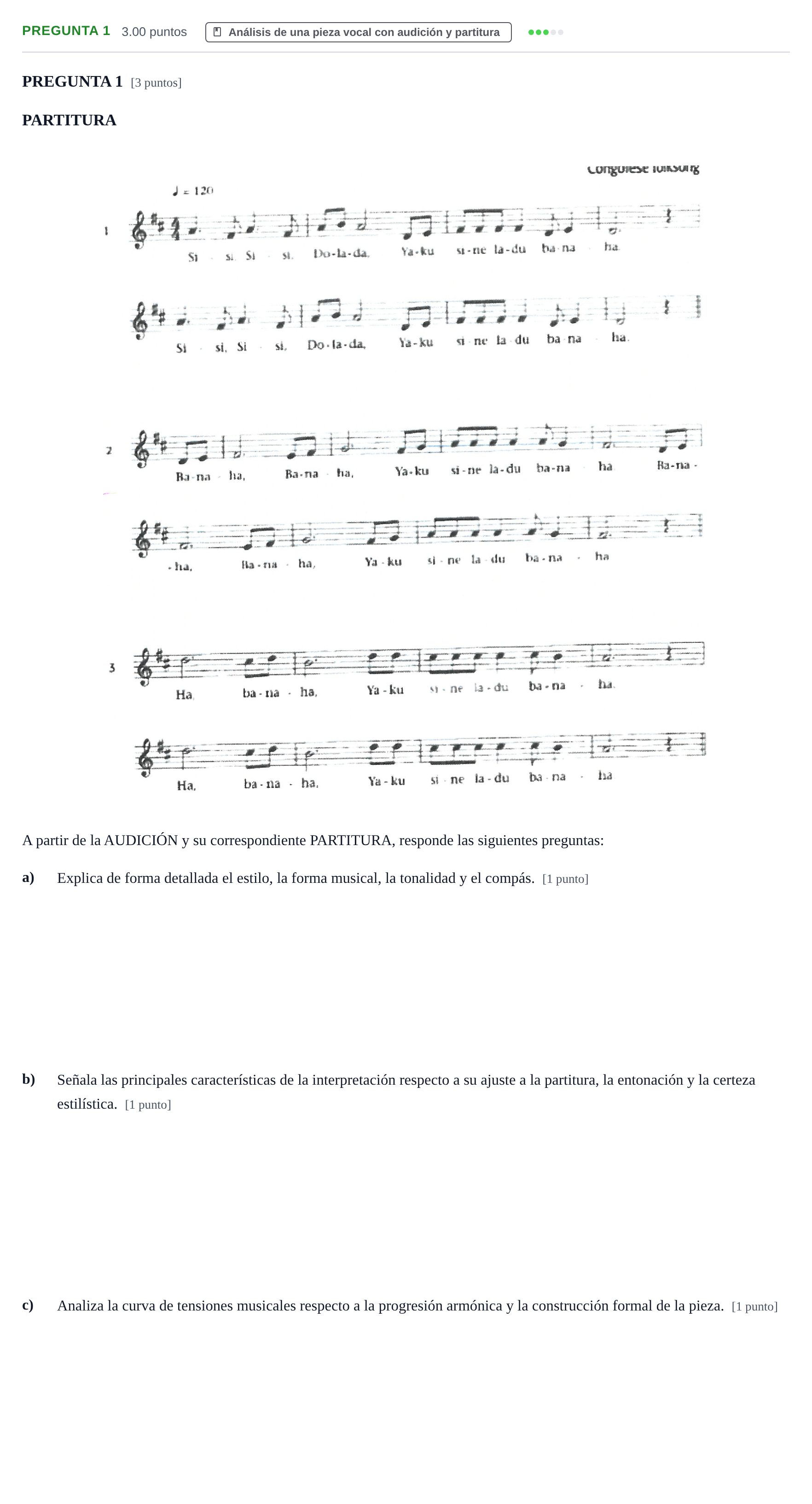 Enunciado: Pregunta 1 · Coro y Técnica Vocal PAU La Rioja Ordinaria 2026