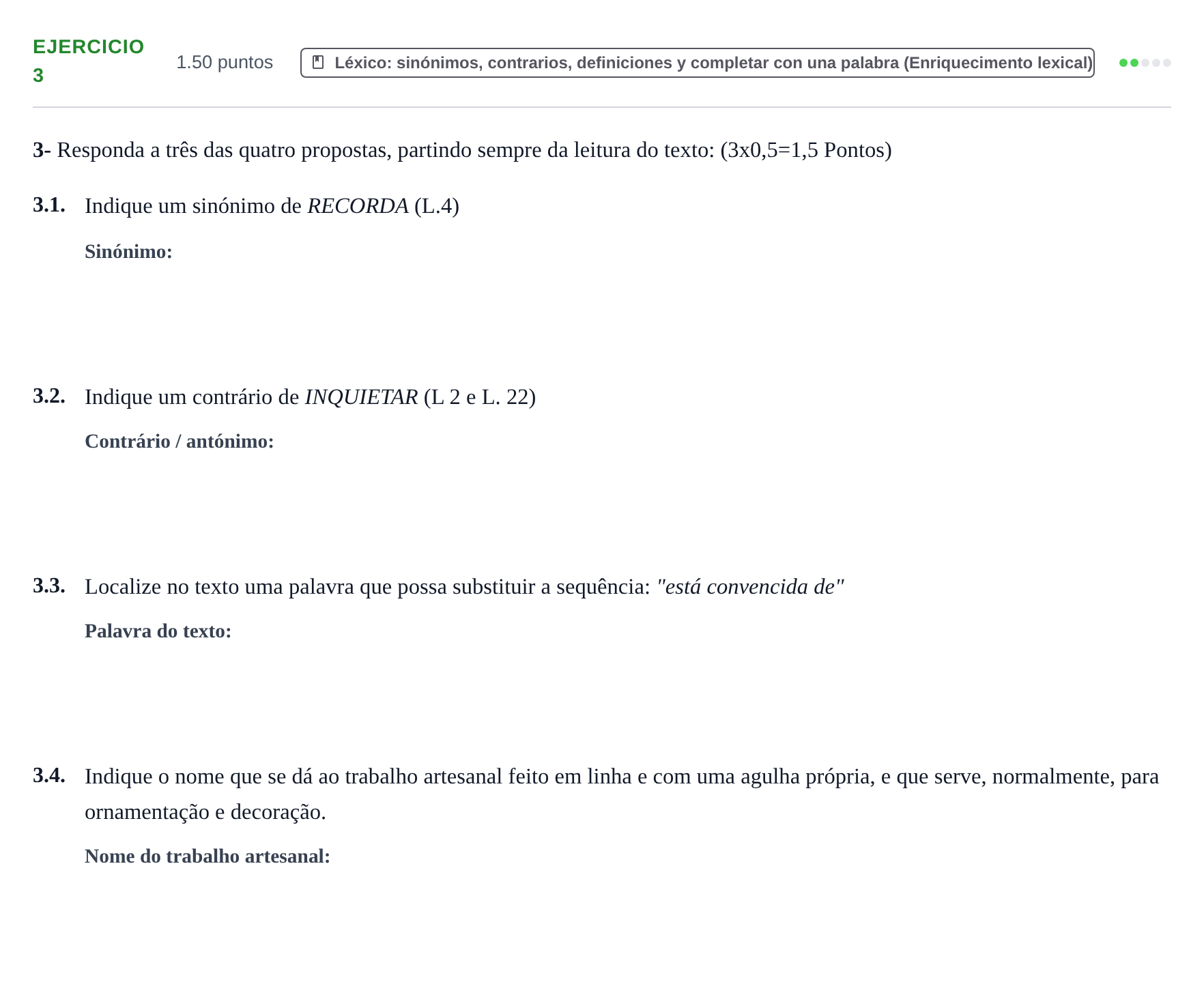 Enunciado: Problema 3 · Portugués PAU Baleares Ordinaria 2025
