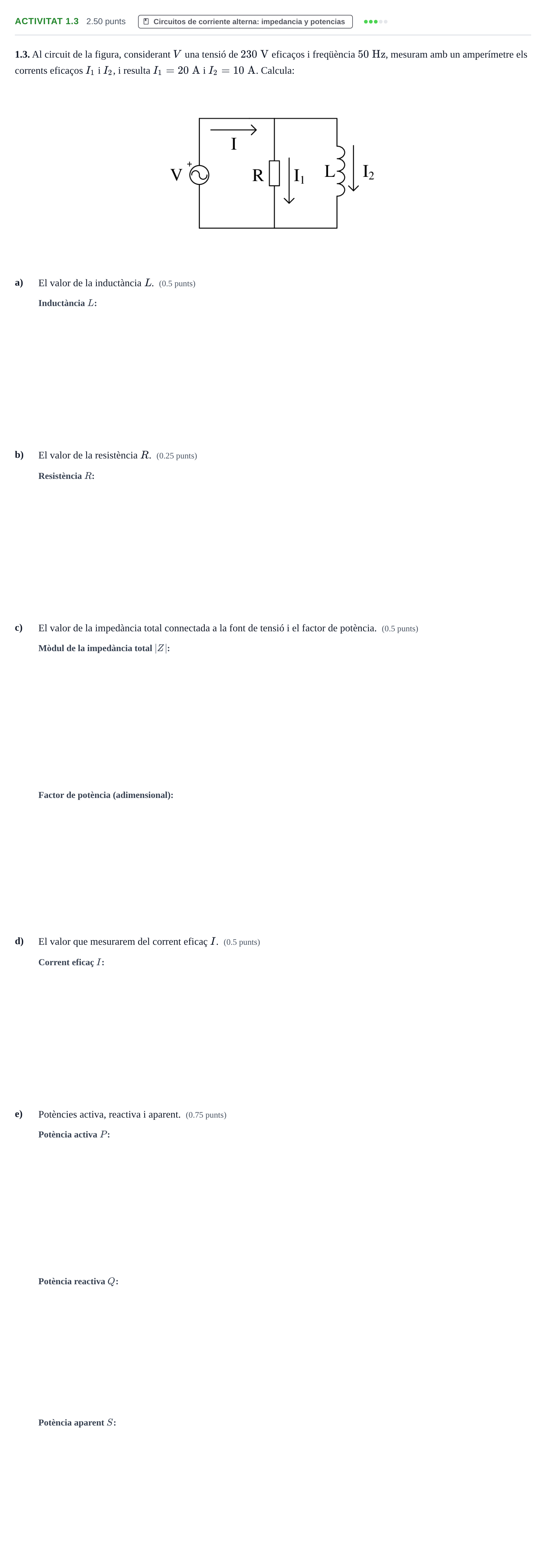 Enunciado: Ejercicio Activitat 1.3 · Tecnología e Ingeniería II PAU Baleares Extraordinaria 2025