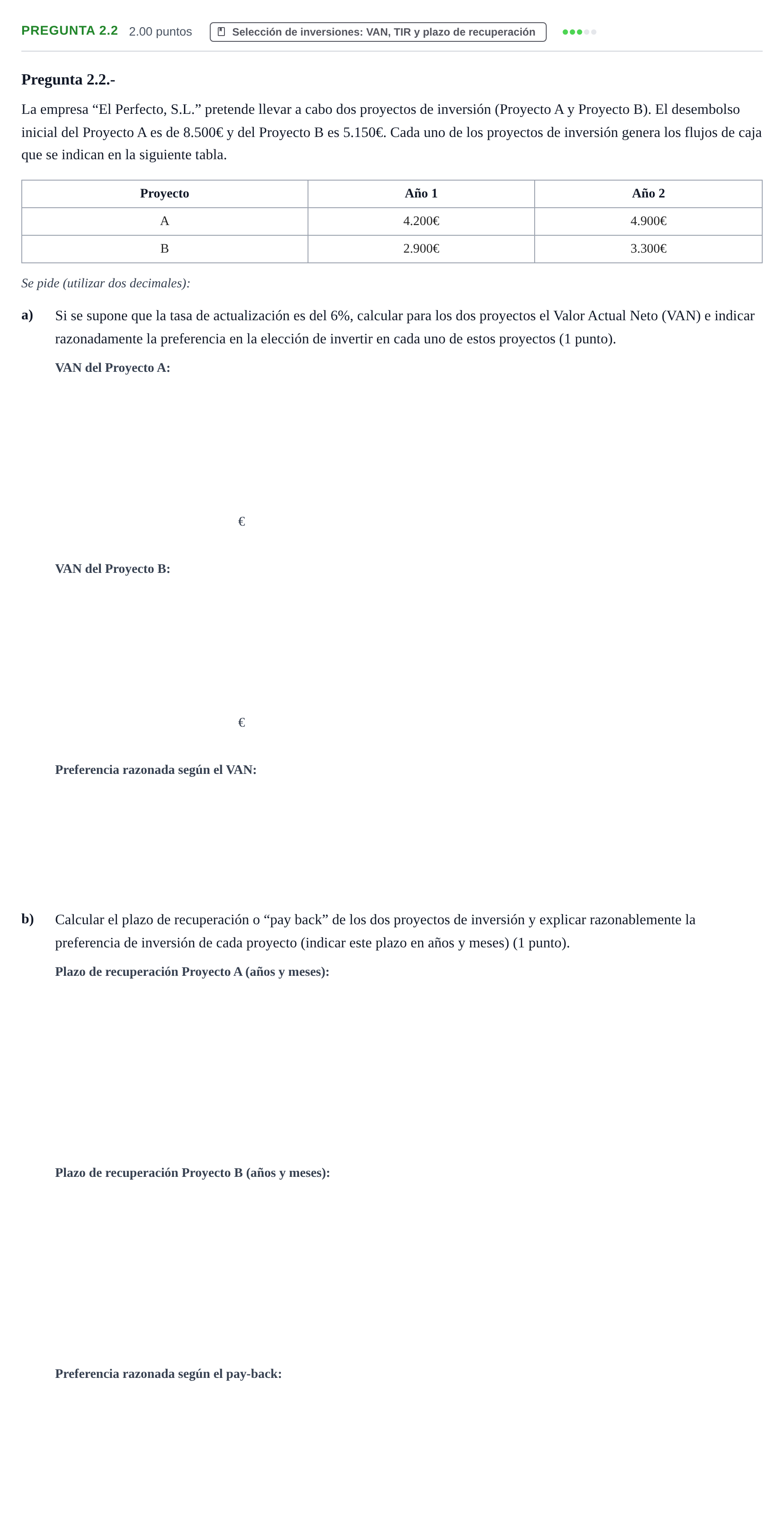 Enunciado: Pregunta 2.2 · Empresa y Diseño de Modelos de Negocio PAU La Rioja Ordinaria 2025