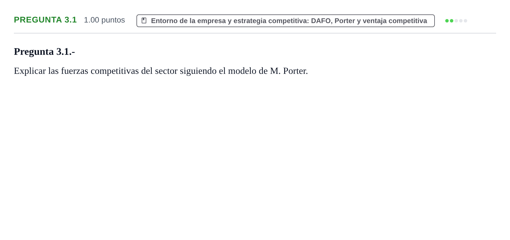 Enunciado: Pregunta 3.1 · Empresa y Diseño de Modelos de Negocio PAU La Rioja Ordinaria 2025