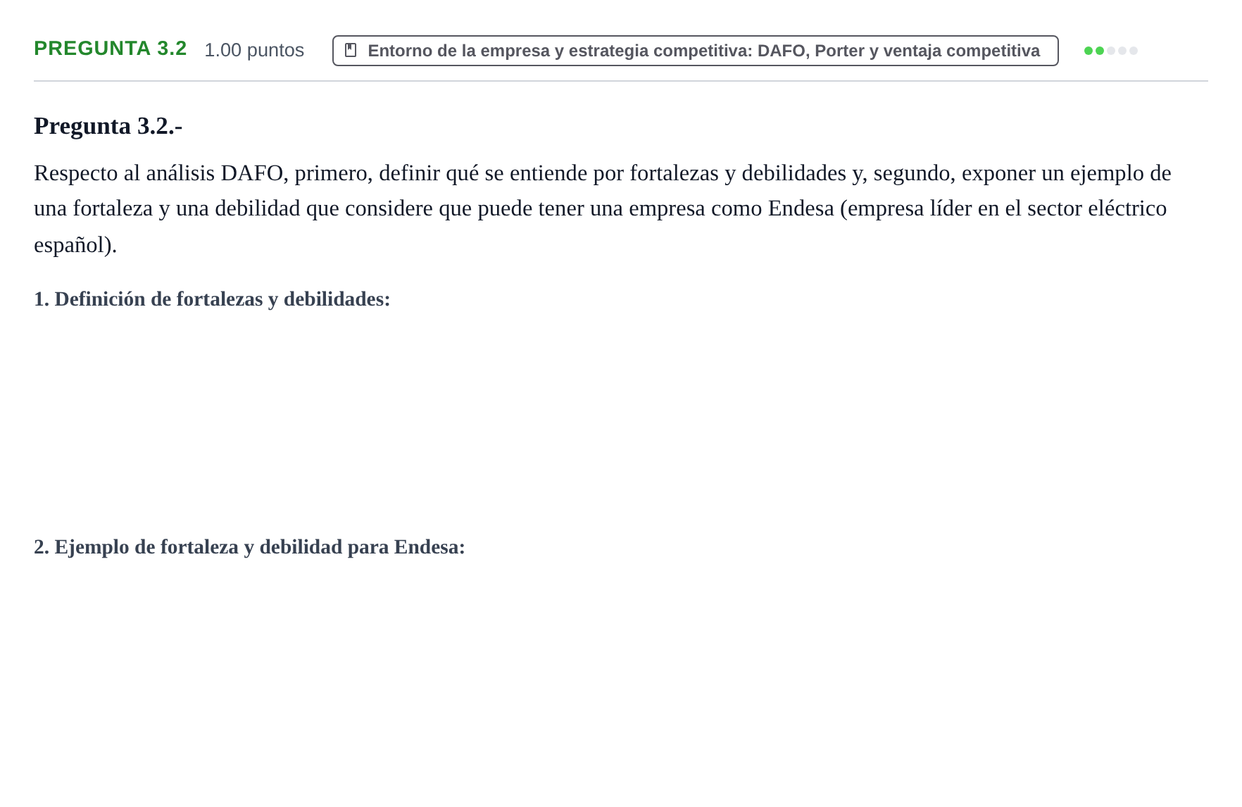 Enunciado: Pregunta 3.2 · Empresa y Diseño de Modelos de Negocio PAU La Rioja Ordinaria 2025
