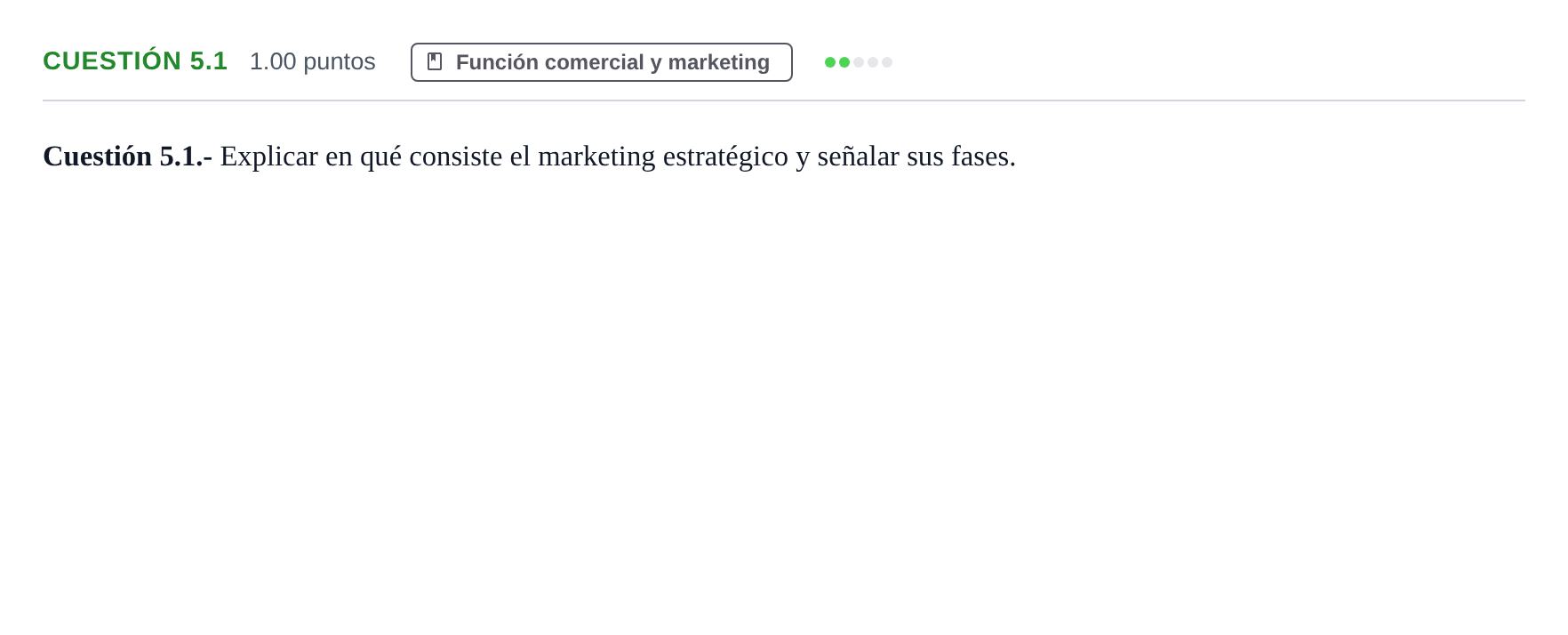 Enunciado: Cuestión 5.1 · Empresa y Diseño de Modelos de Negocio PAU La Rioja Ordinaria 2025