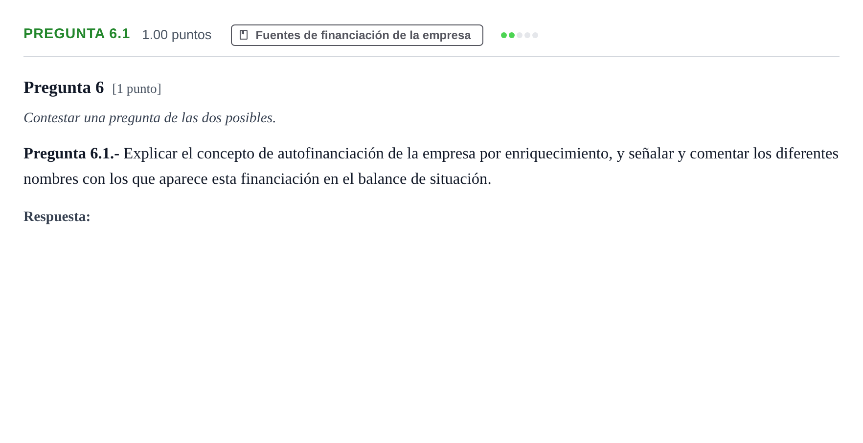 Enunciado: Pregunta 6.1 · Empresa y Diseño de Modelos de Negocio PAU La Rioja Ordinaria 2025