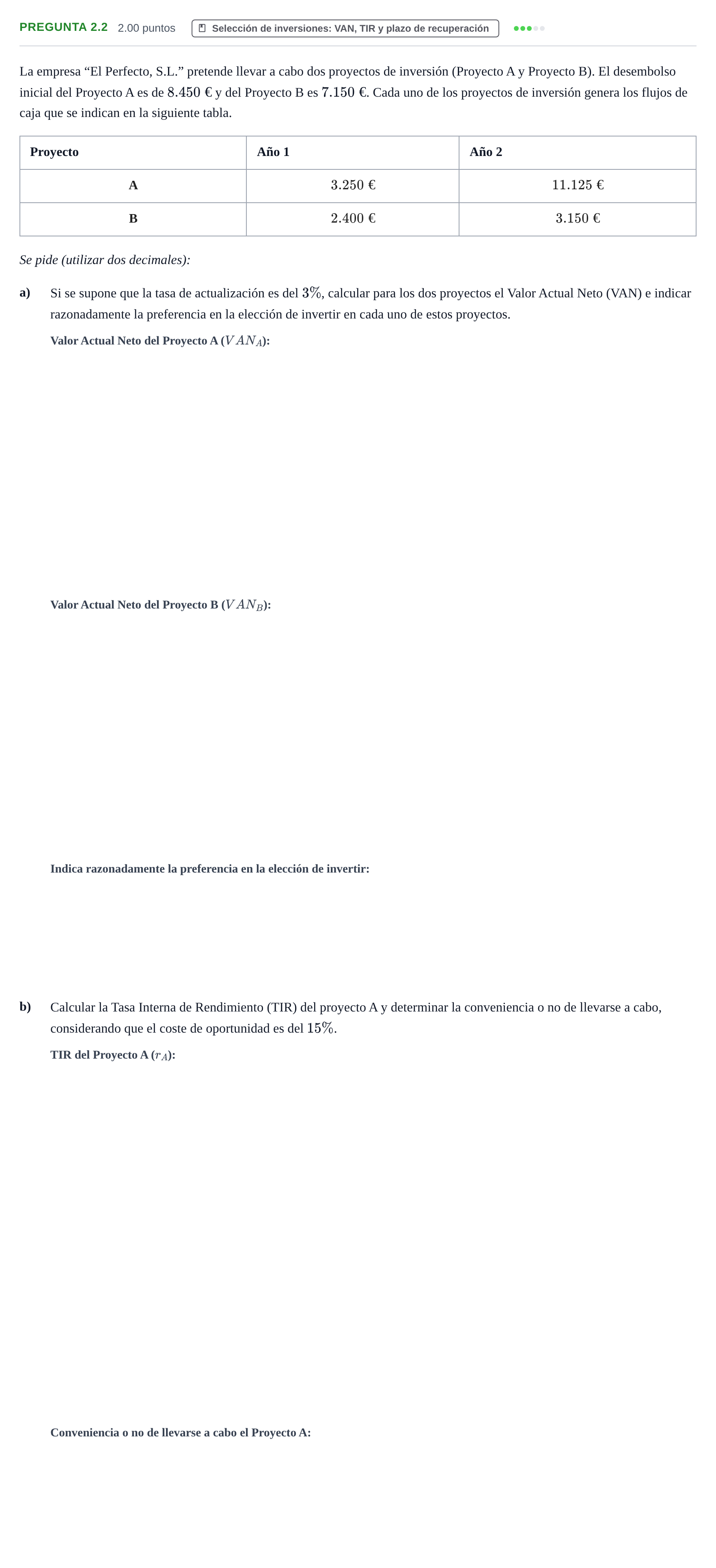 Enunciado: Pregunta 2.2 · Empresa y Diseño de Modelos de Negocio PAU La Rioja Extraordinaria 2025
