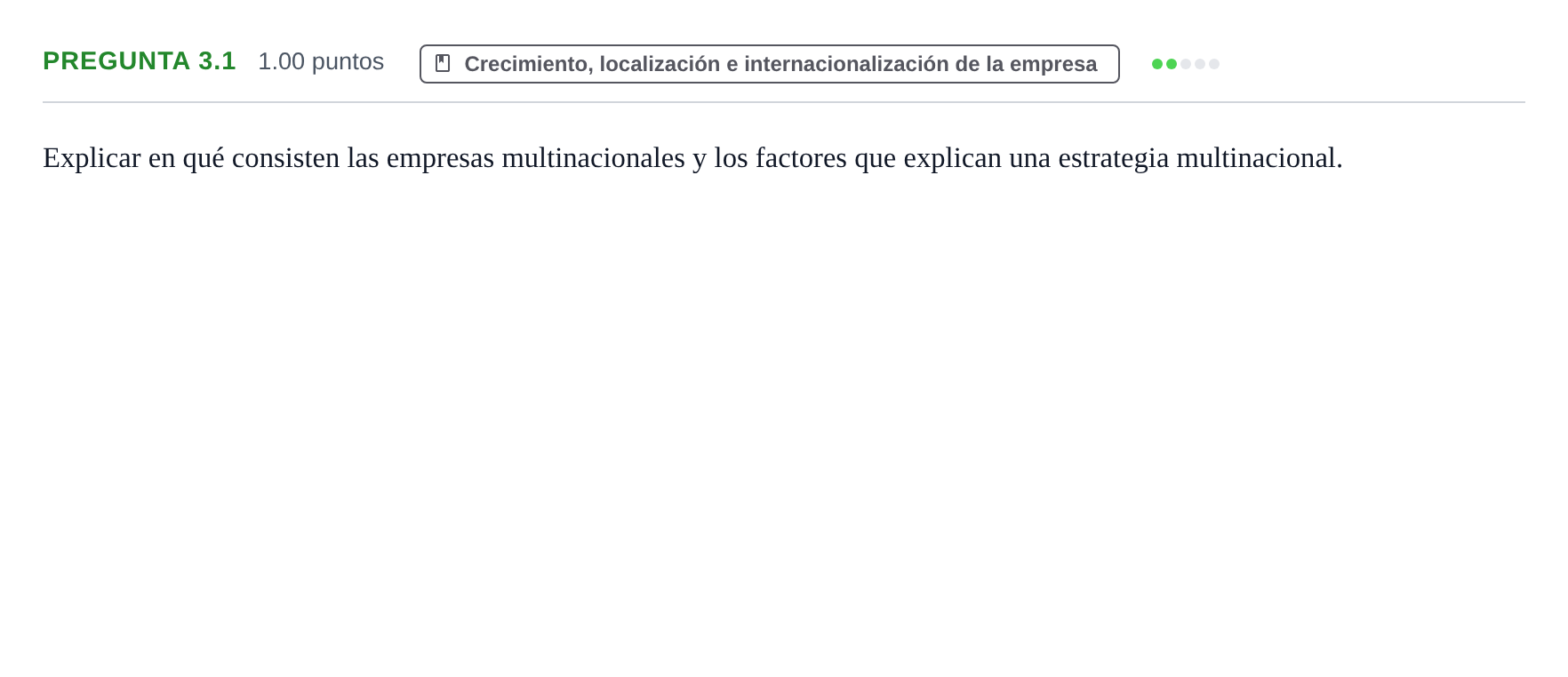 Enunciado: Pregunta 3.1 · Empresa y Diseño de Modelos de Negocio PAU La Rioja Extraordinaria 2025