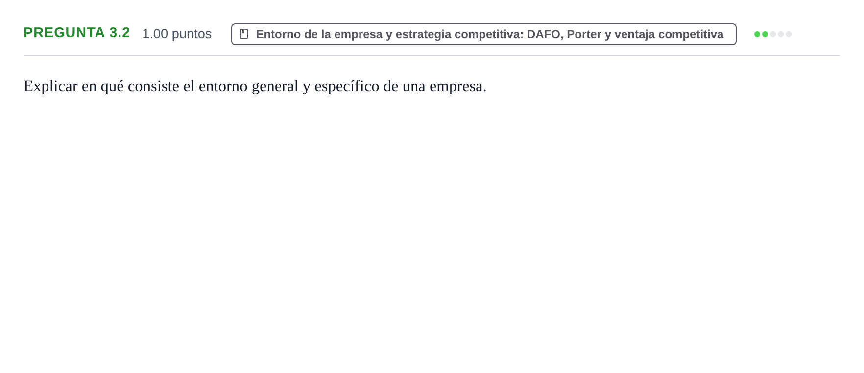 Enunciado: Pregunta 3.2 · Empresa y Diseño de Modelos de Negocio PAU La Rioja Extraordinaria 2025