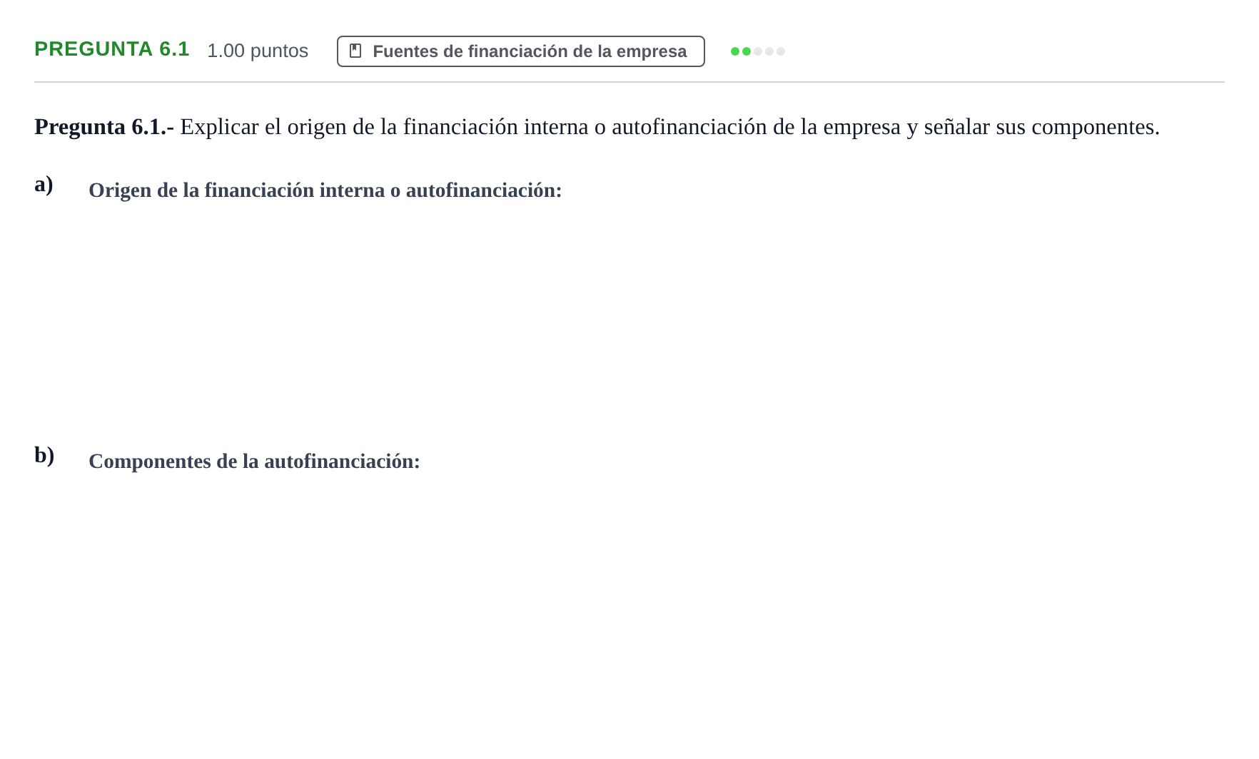 Enunciado: Pregunta 6.1 · Empresa y Diseño de Modelos de Negocio PAU La Rioja Extraordinaria 2025