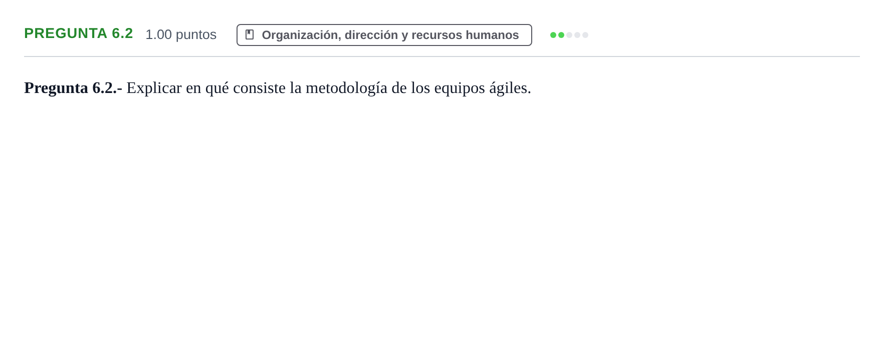 Enunciado: Pregunta 6.2 · Empresa y Diseño de Modelos de Negocio PAU La Rioja Extraordinaria 2025