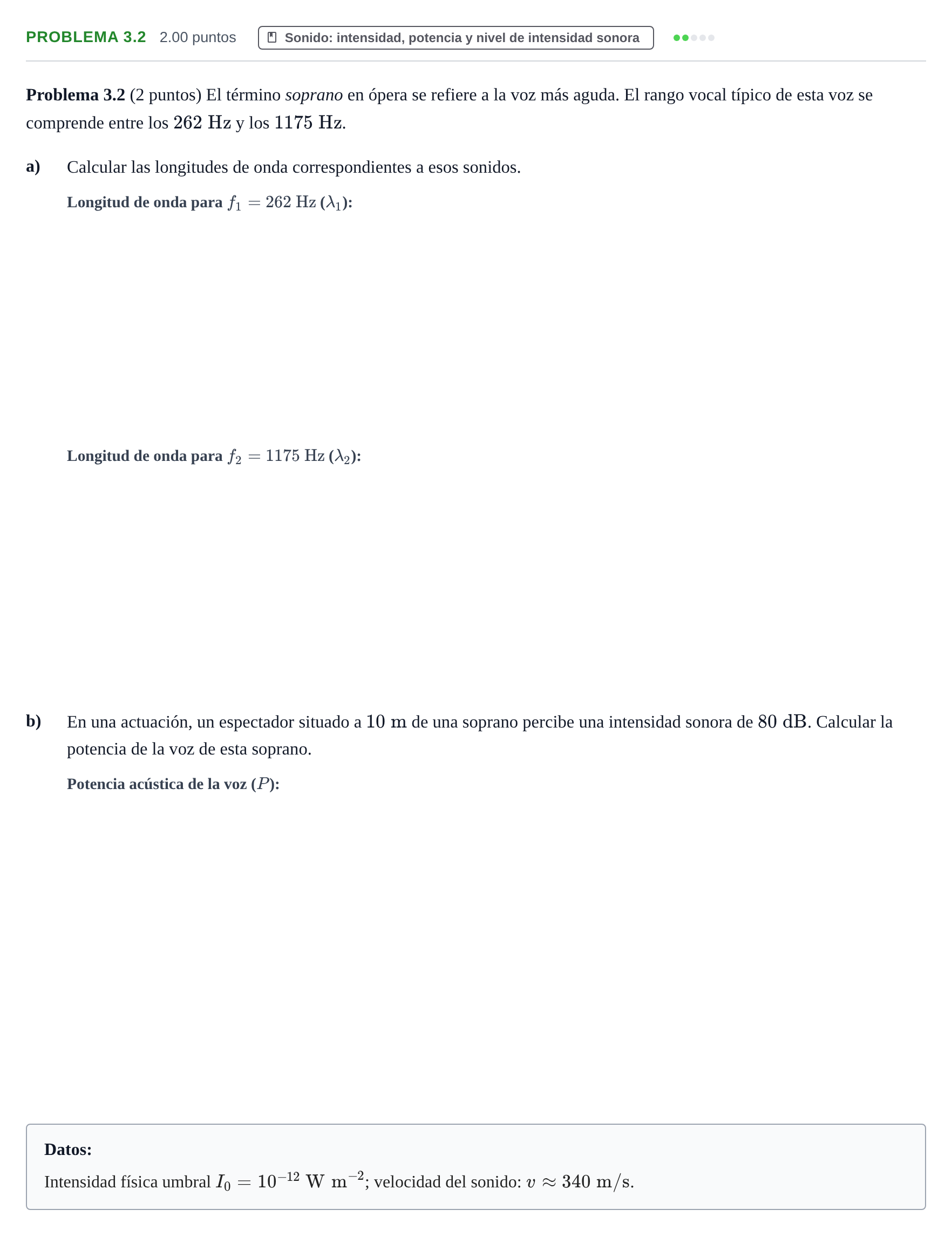 Enunciado: Problema 3.2 · Física PAU La Rioja Extraordinaria 2025