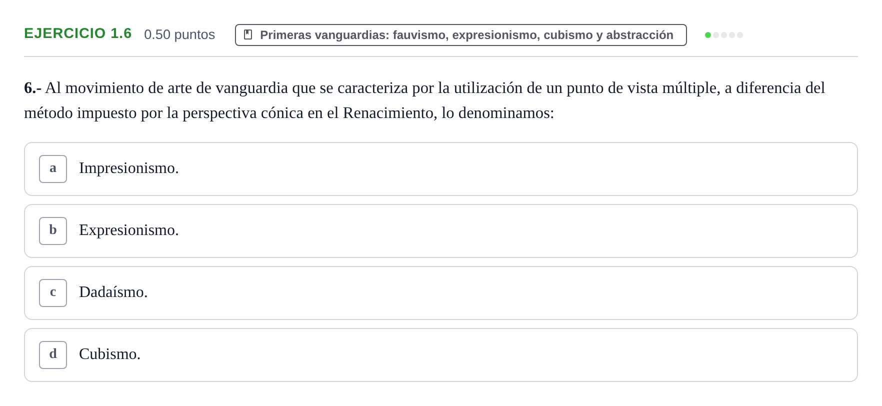 Enunciado: Ejercicio 1.6 · Fundamentos Artísticos PAU La Rioja Ordinaria 2025