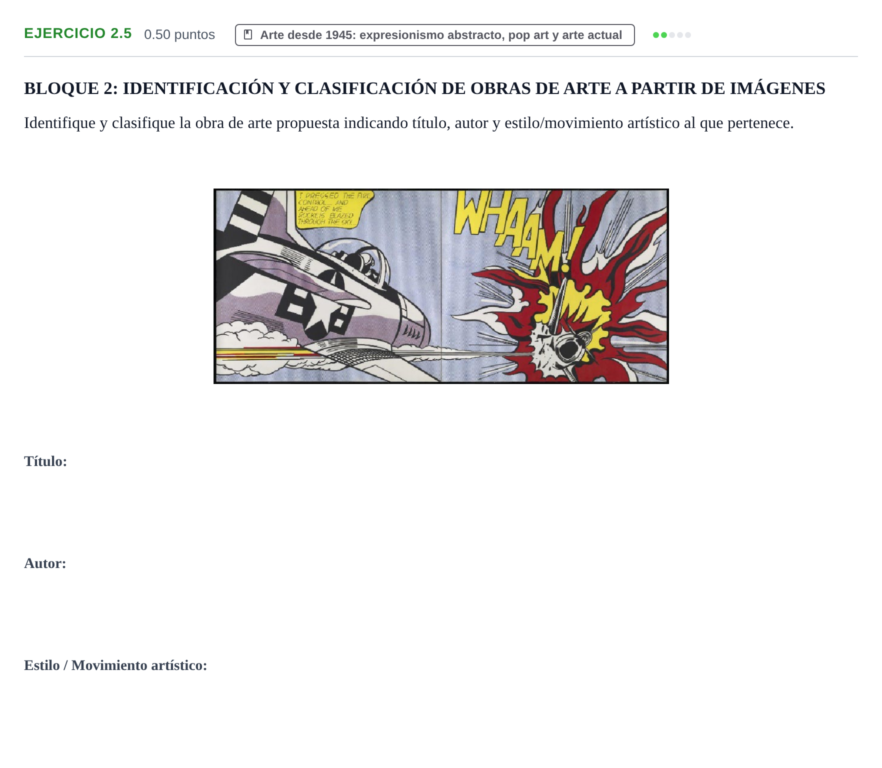 Enunciado: Ejercicio 2.5 · Fundamentos Artísticos PAU La Rioja Ordinaria 2025
