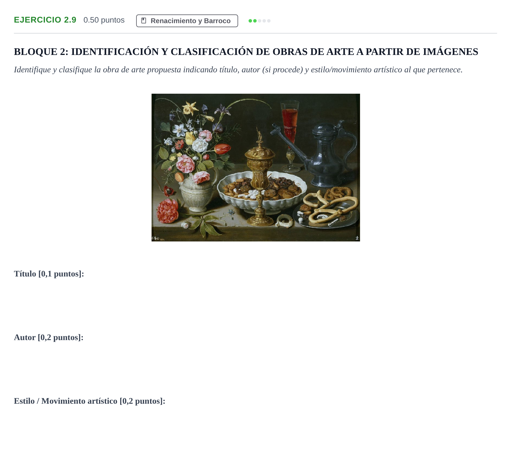 Enunciado: Ejercicio 2.9 · Fundamentos Artísticos PAU La Rioja Ordinaria 2025