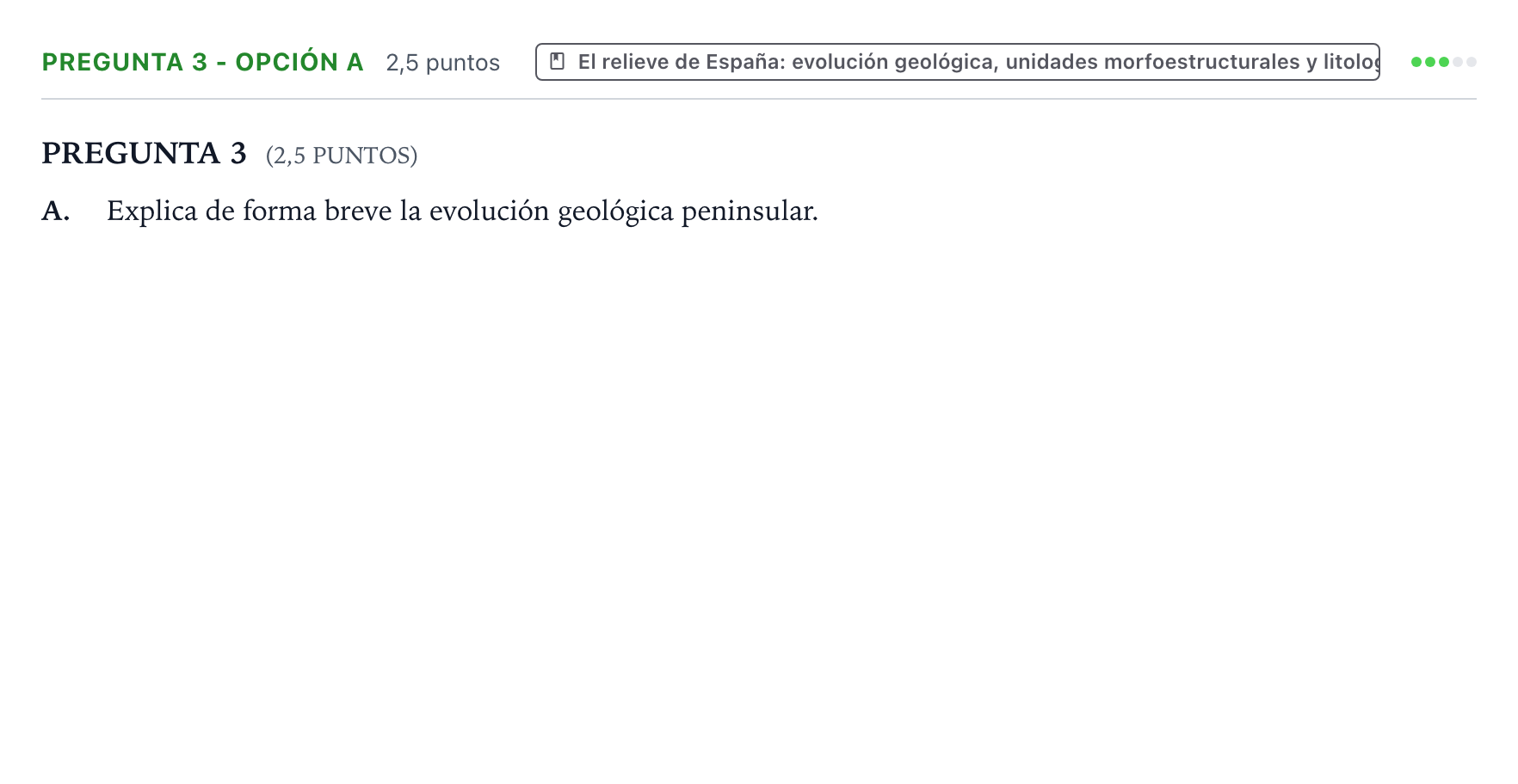 Enunciado: Pregunta 3 - Opción A · Geografía PAU La Rioja Ordinaria 2025