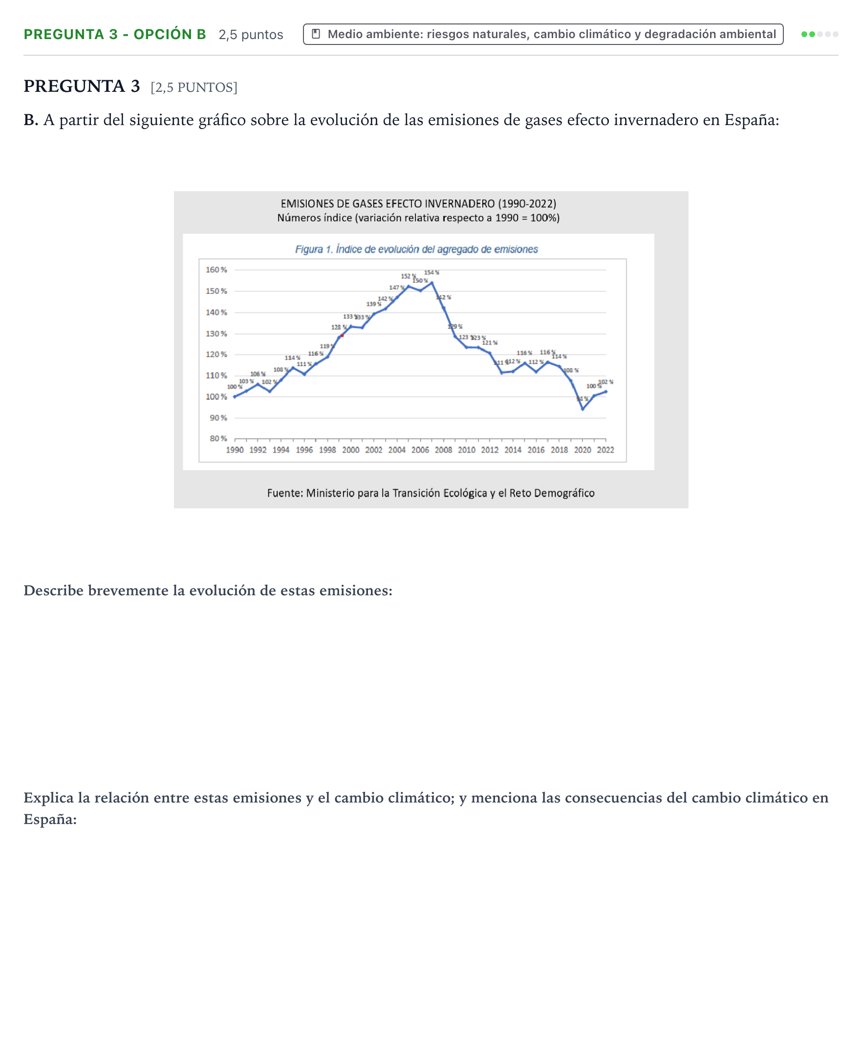 Enunciado: Pregunta 3 - Opción B · Geografía PAU La Rioja Ordinaria 2025
