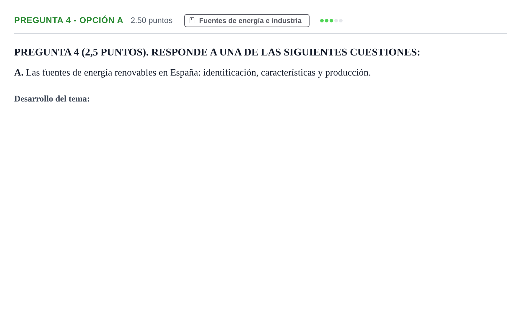 Enunciado: Pregunta 4 - Opción A · Geografía PAU La Rioja Ordinaria 2025