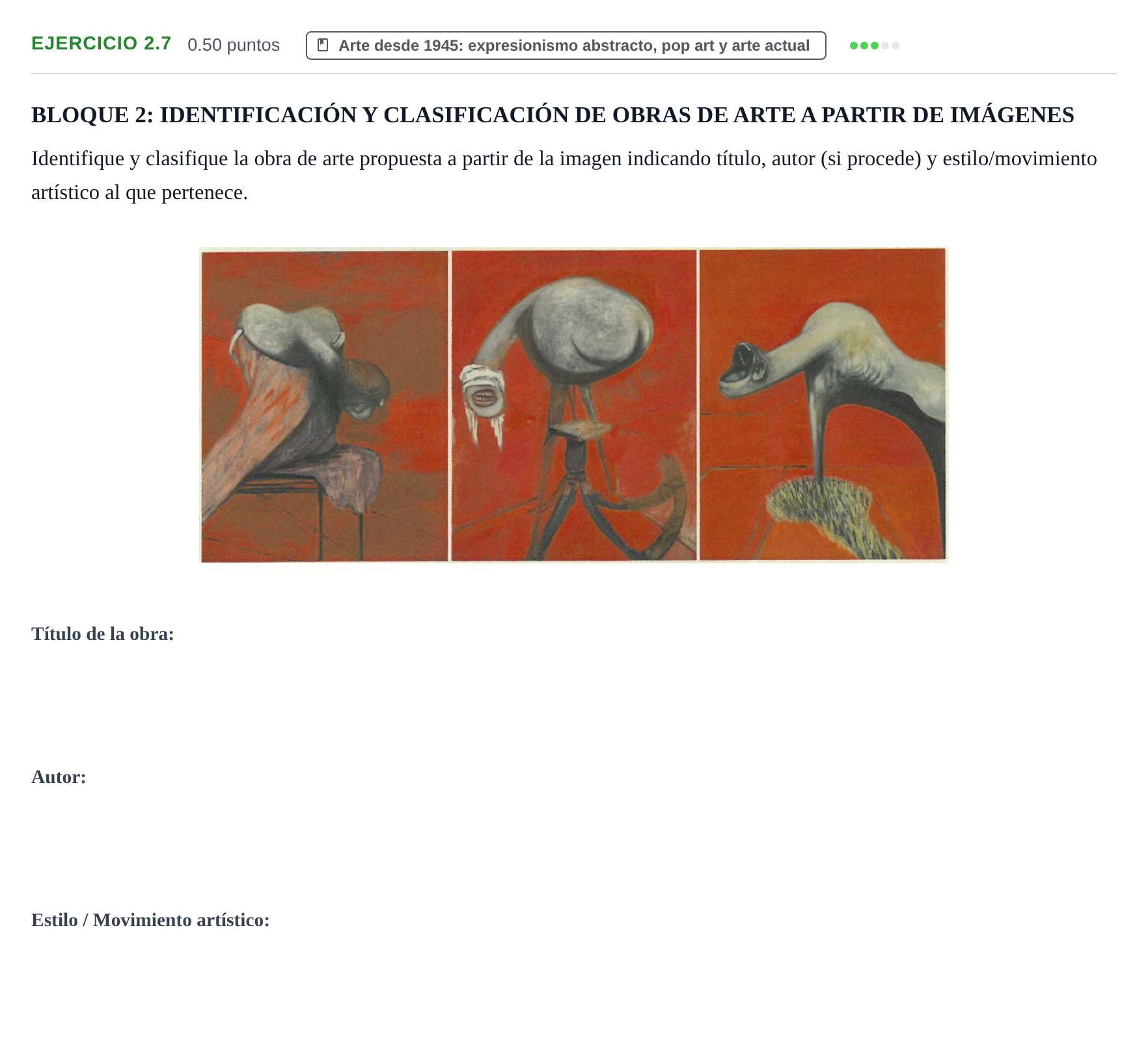 Enunciado: Ejercicio 2.7 · Fundamentos Artísticos PAU La Rioja Extraordinaria 2025