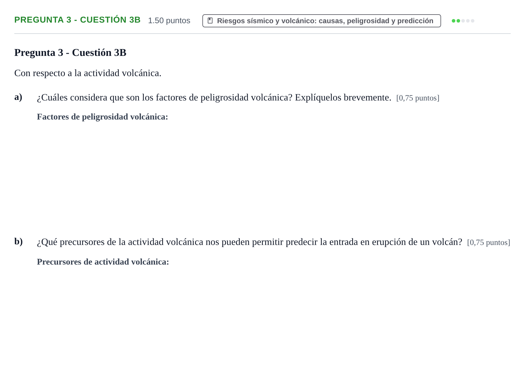 Enunciado: Pregunta 3 - Cuestión 3B · Geología y Ciencias Ambientales PAU La Rioja Ordinaria 2025