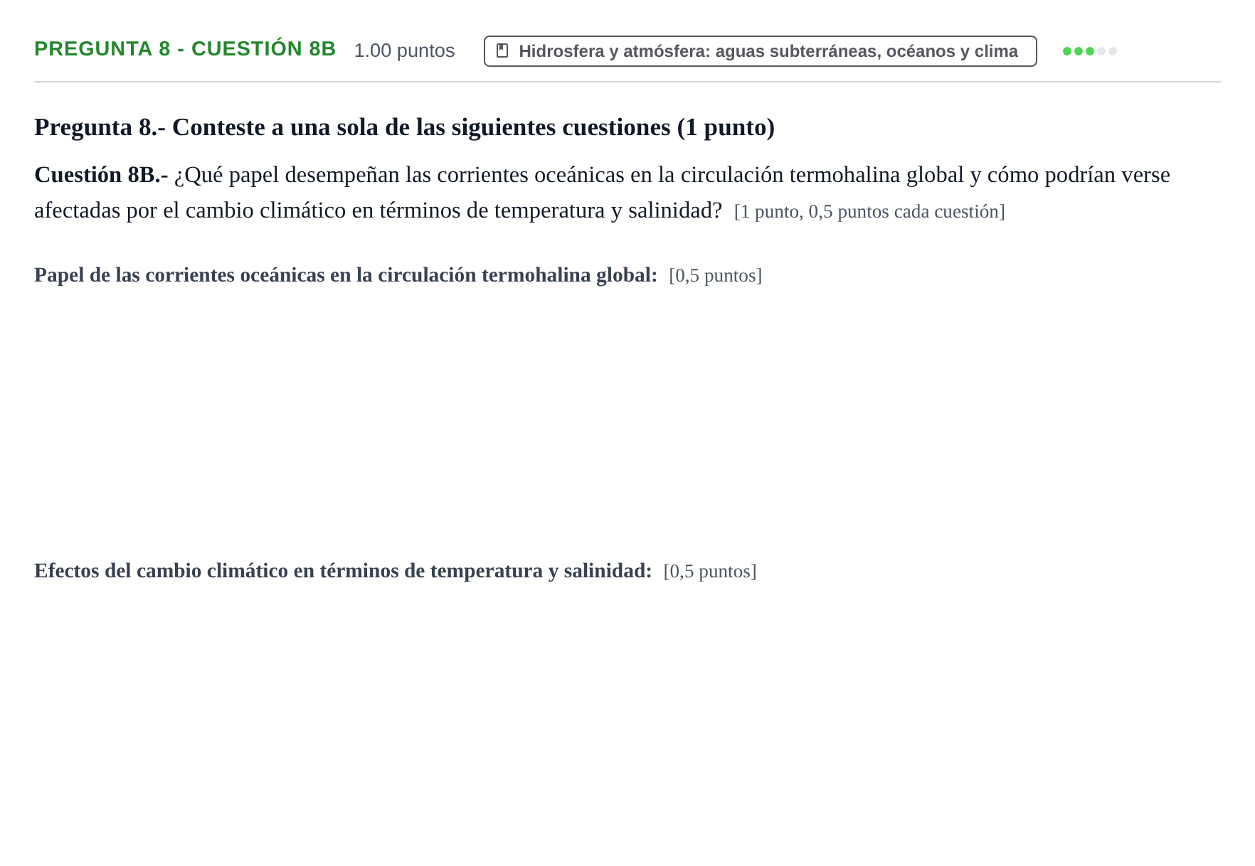 Enunciado: Pregunta 8 - Cuestión 8B · Geología y Ciencias Ambientales PAU La Rioja Ordinaria 2025