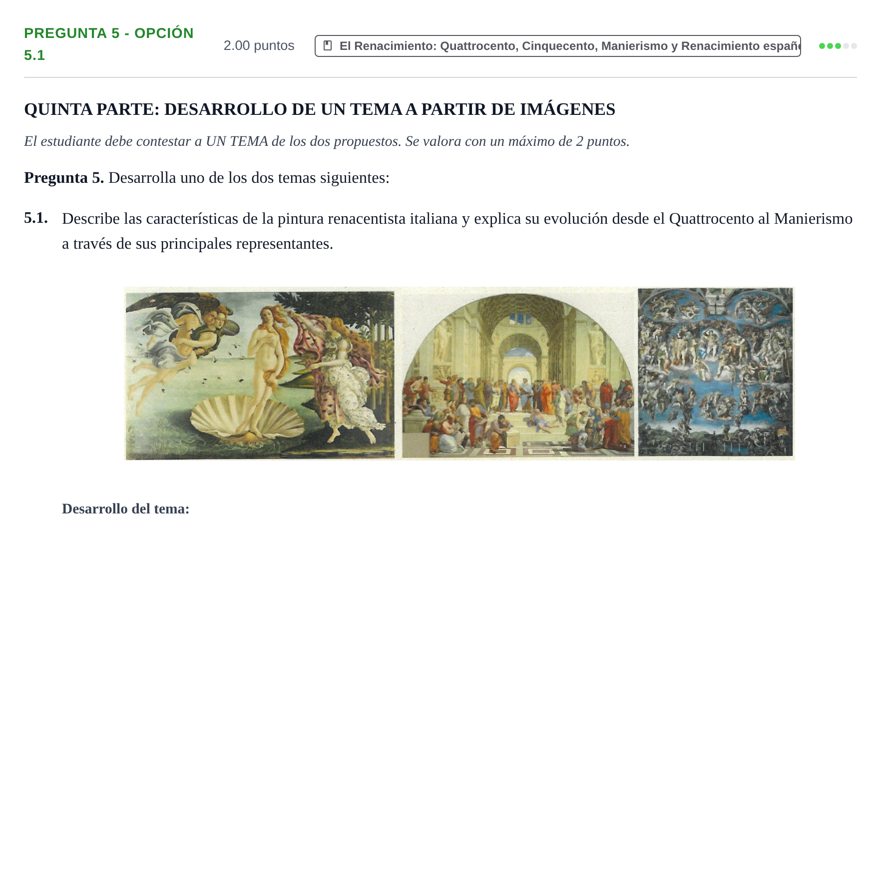 Enunciado: Pregunta 5 - Opción 5.1 · Historia del Arte PAU La Rioja Extraordinaria 2025