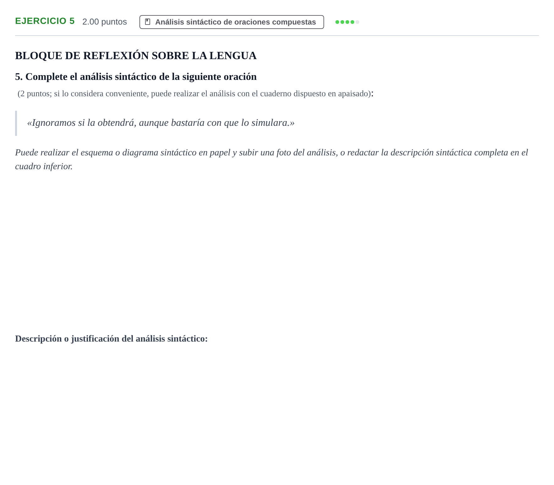 Enunciado: Problema 5 · Lengua Castellana y Literatura II PAU La Rioja Ordinaria 2025