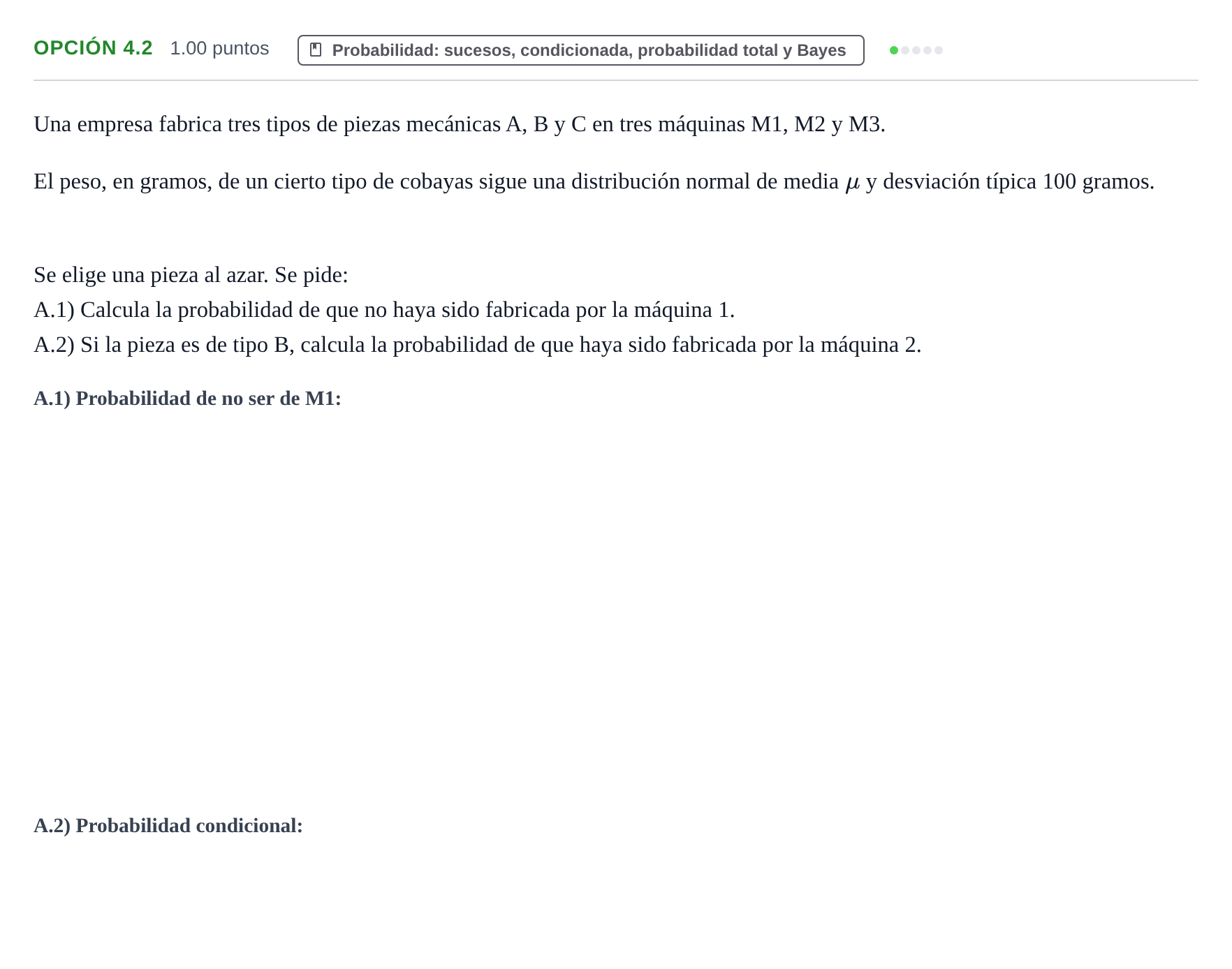 Enunciado: Opción 4.2 - Probabilidad · Matemáticas aplicadas a las Ciencias Sociales II PAU La Rioja Ordinaria 2025