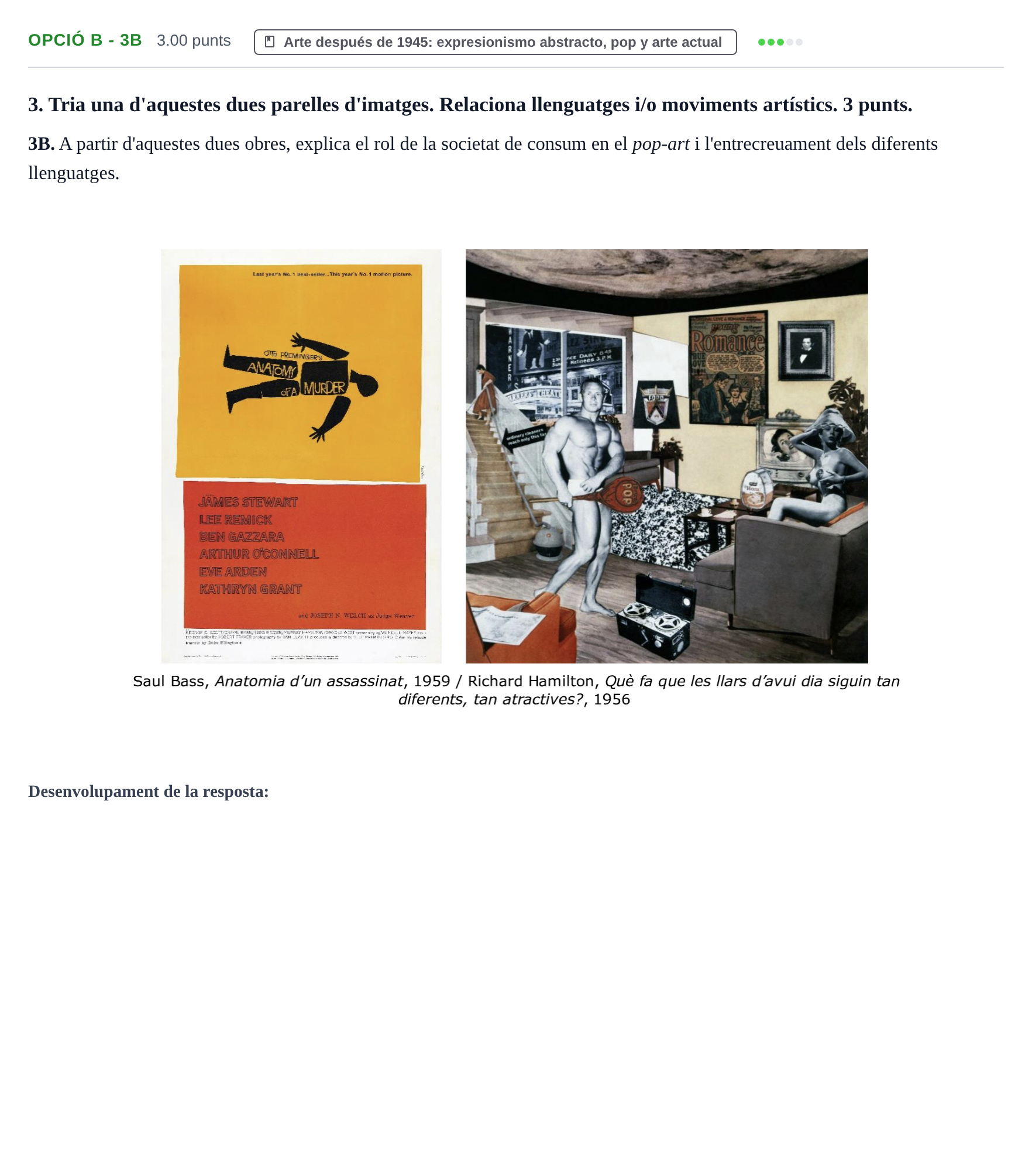 Enunciado: Ejercicio Opció B - 3B · Fundamentos Artísticos PAU Baleares Ordinaria 2024