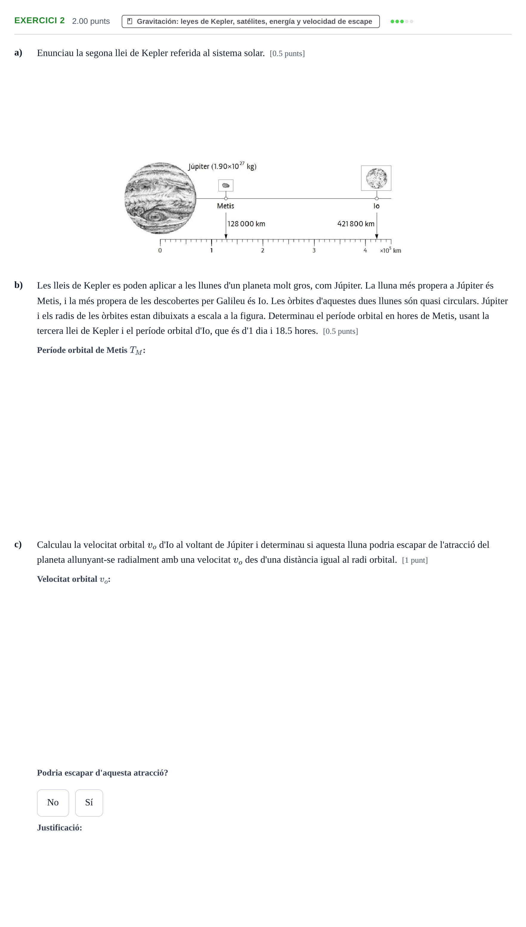 Enunciado: Problema 2 · Física PAU Baleares Extraordinaria 2024