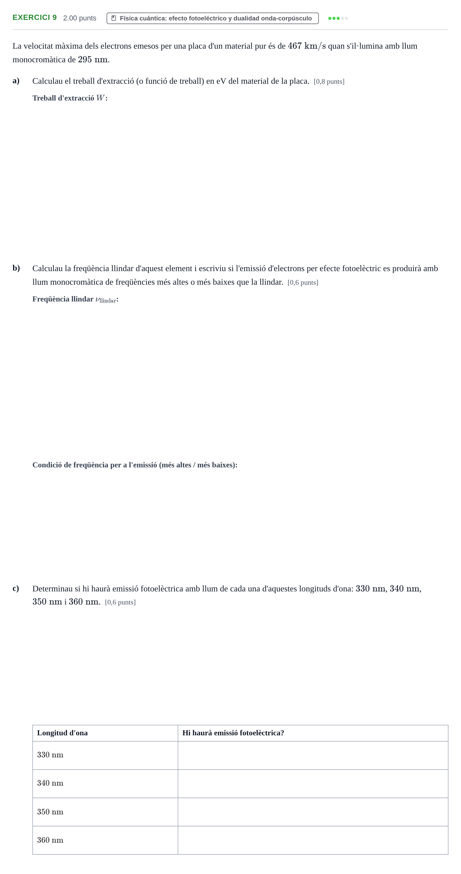 Enunciado: Problema 9 · Física PAU Baleares Extraordinaria 2024